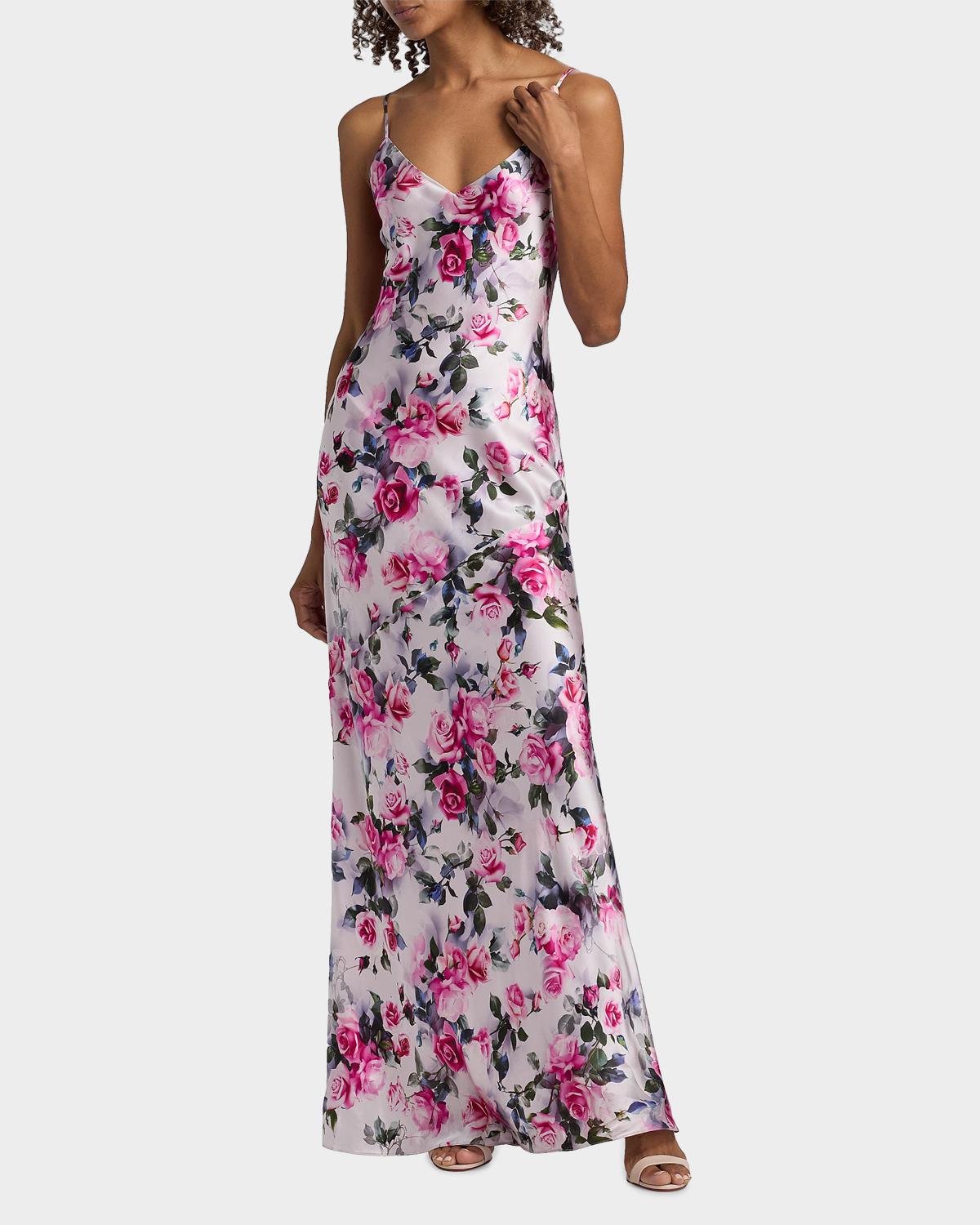 Serita Floral Silk Maxi Dress - thumbnail 2