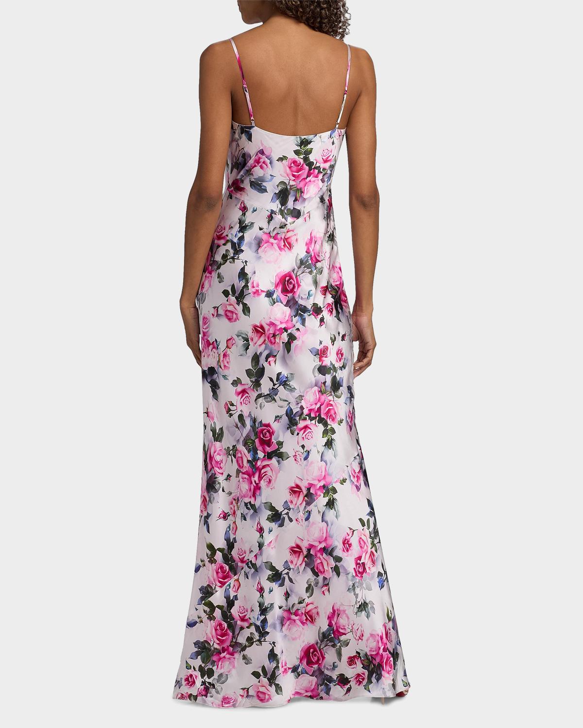 Serita Floral Silk Maxi Dress - thumbnail 3