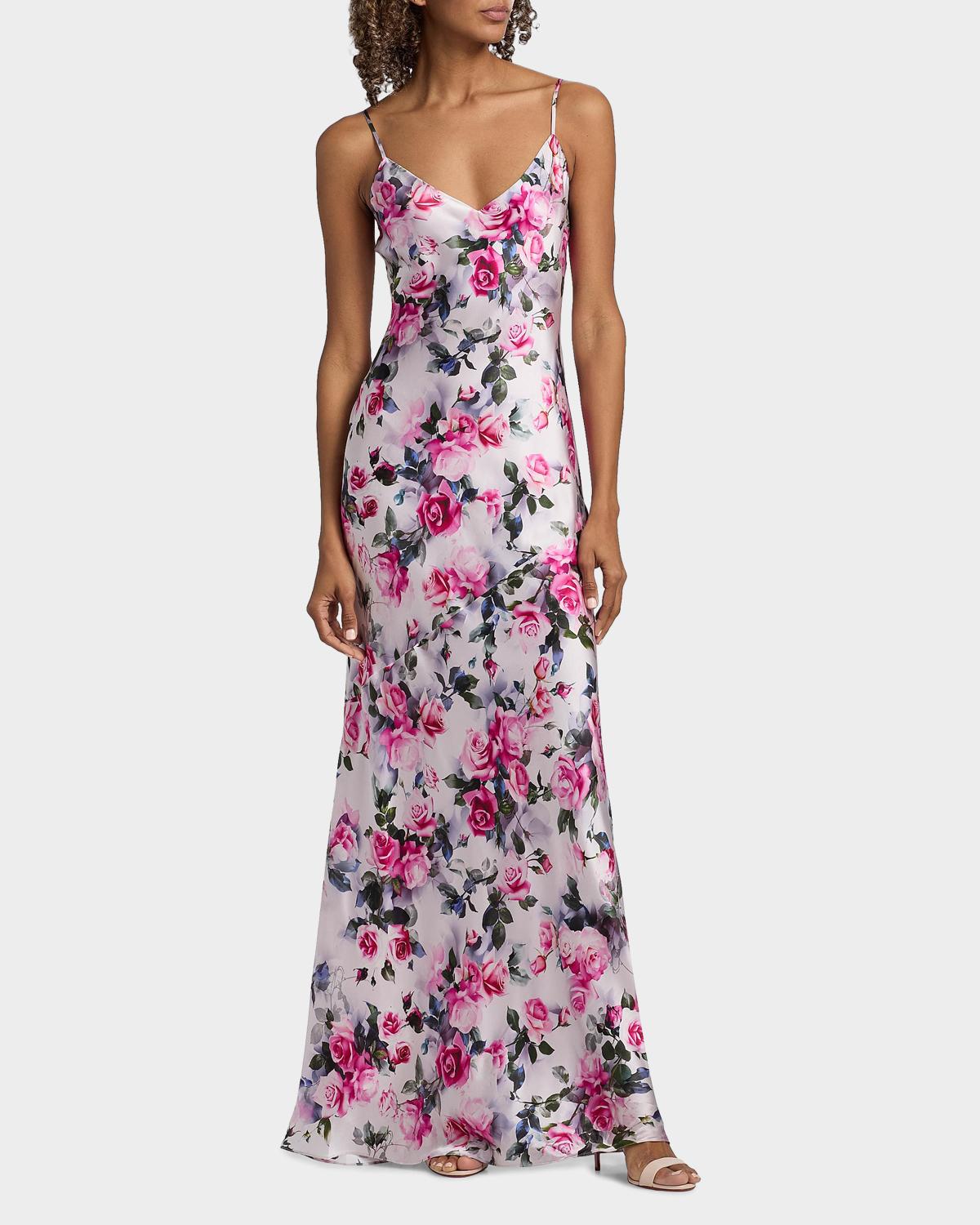 Serita Floral Silk Maxi Dress - thumbnail 4
