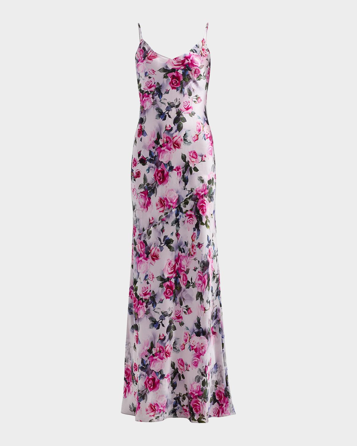 Serita Floral Silk Maxi Dress