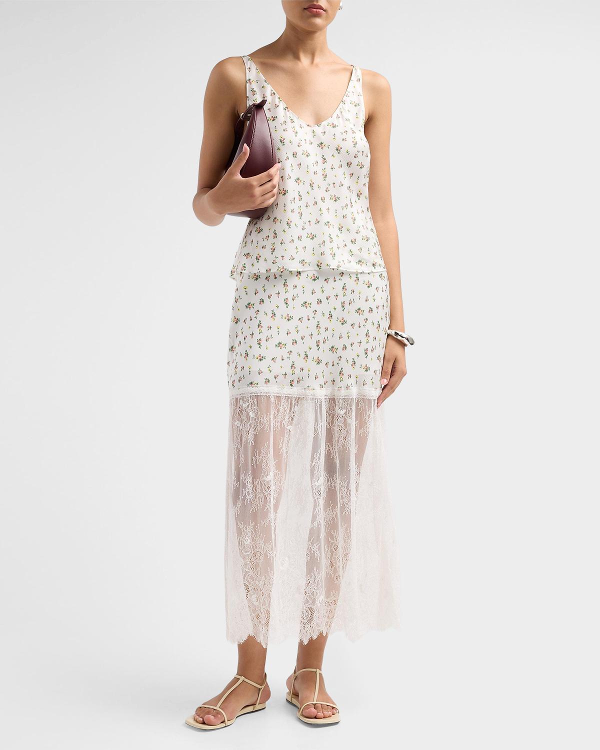 Flo Lace-Trim Midi Skirt - thumbnail 2