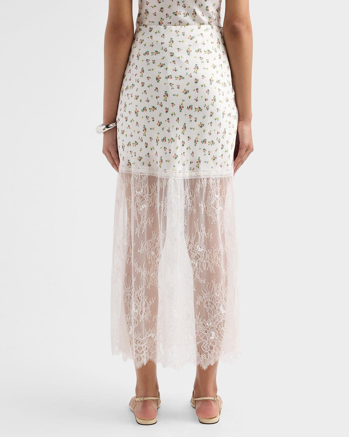 Flo Lace-Trim Midi Skirt - thumbnail 4