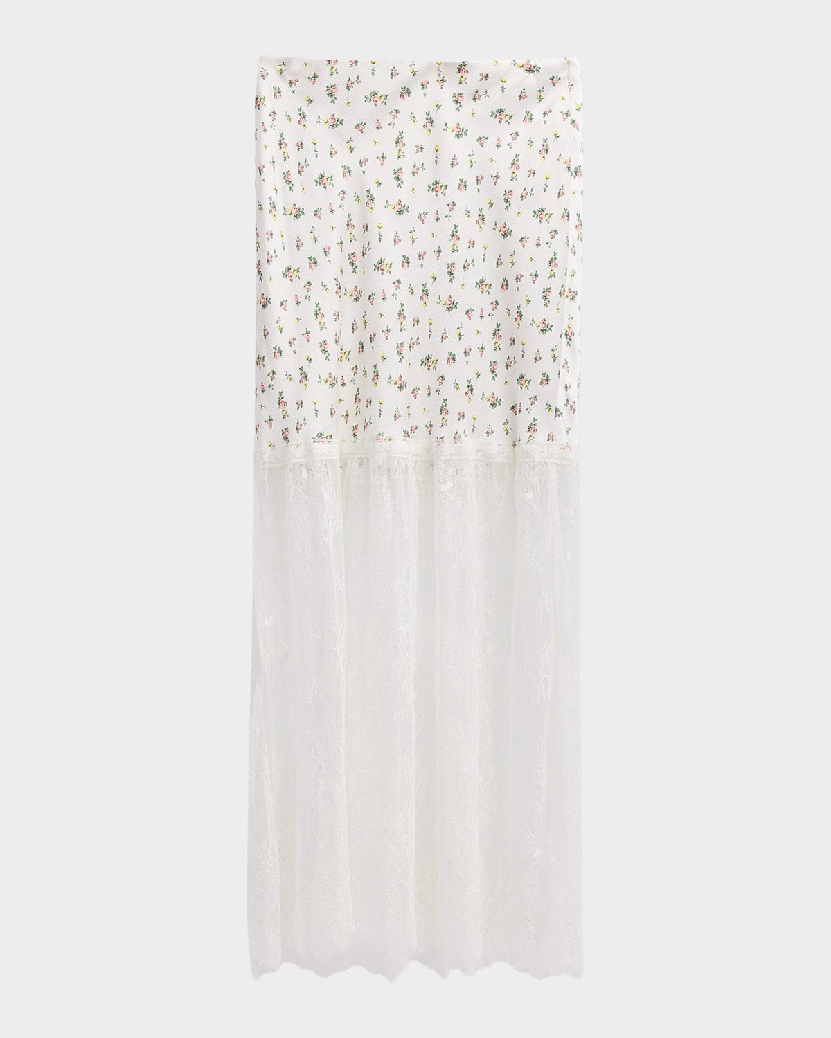 Flo Lace-Trim Midi Skirt