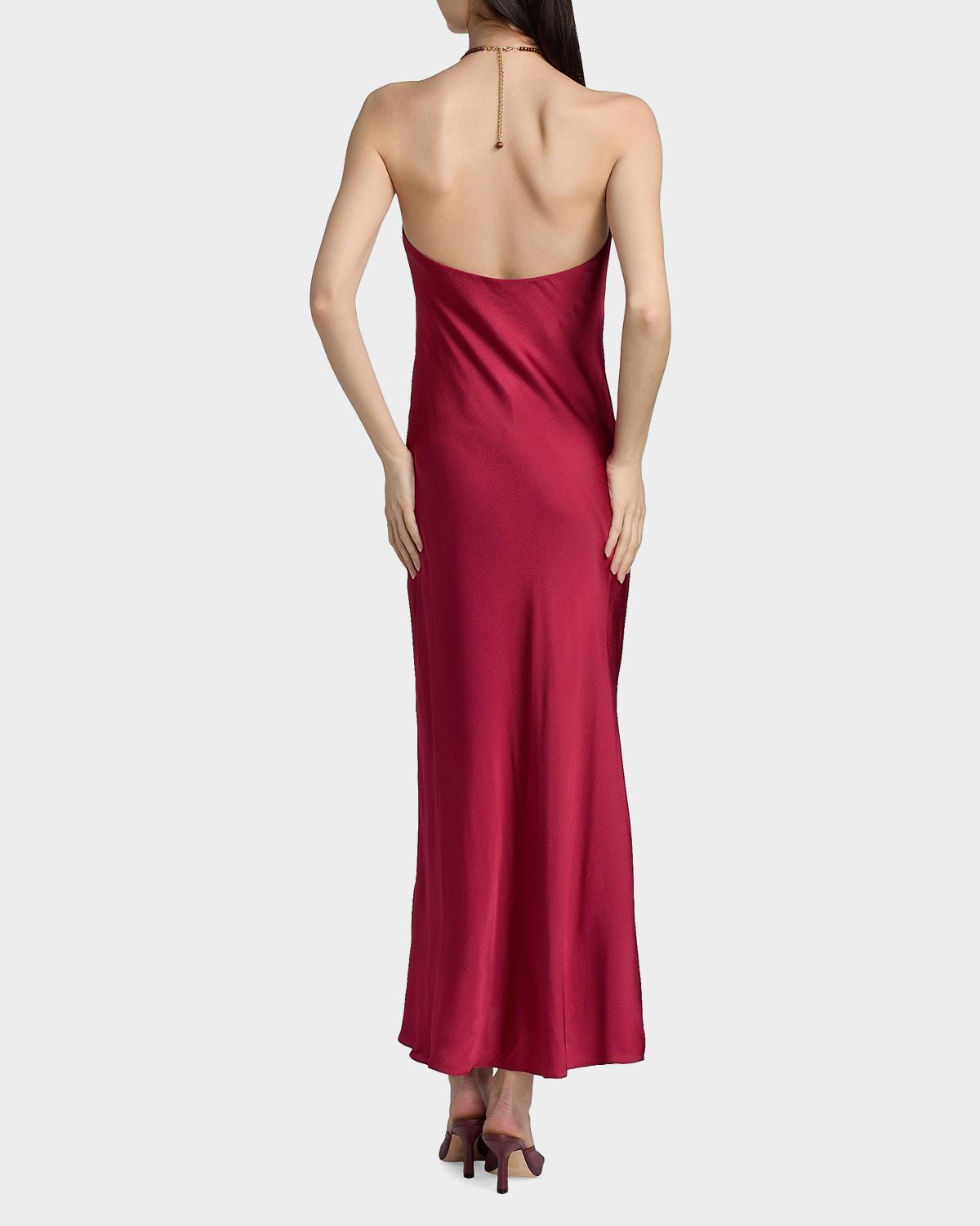 Giulia Beaded Halter Maxi Dress - thumbnail 3