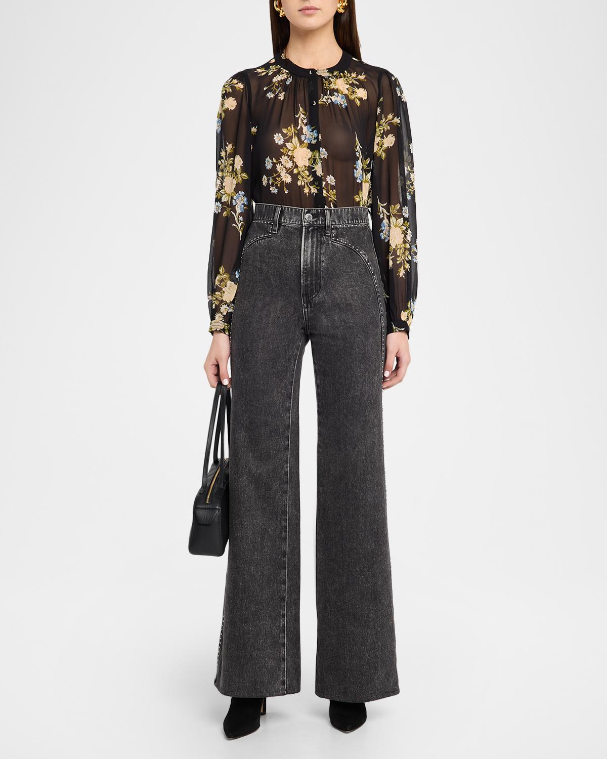 Ashlynn Floral Silk Blouse - thumbnail 2