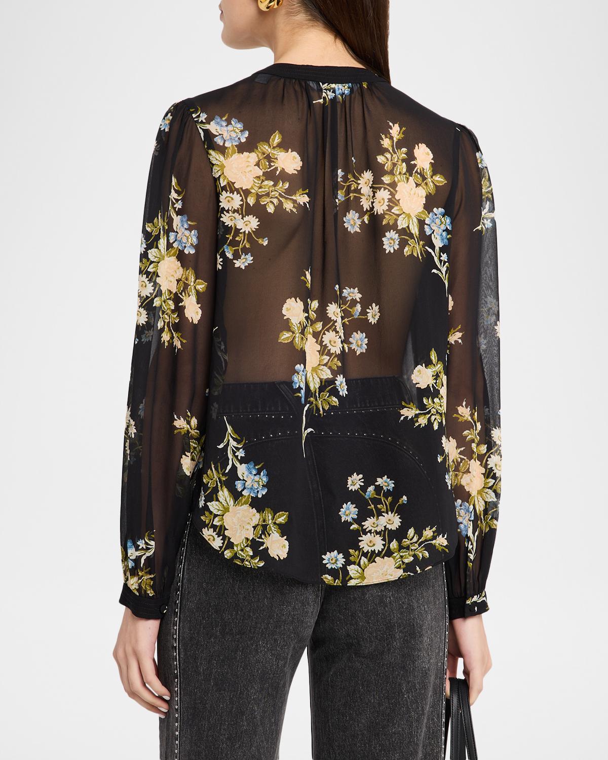 Ashlynn Floral Silk Blouse - thumbnail 3