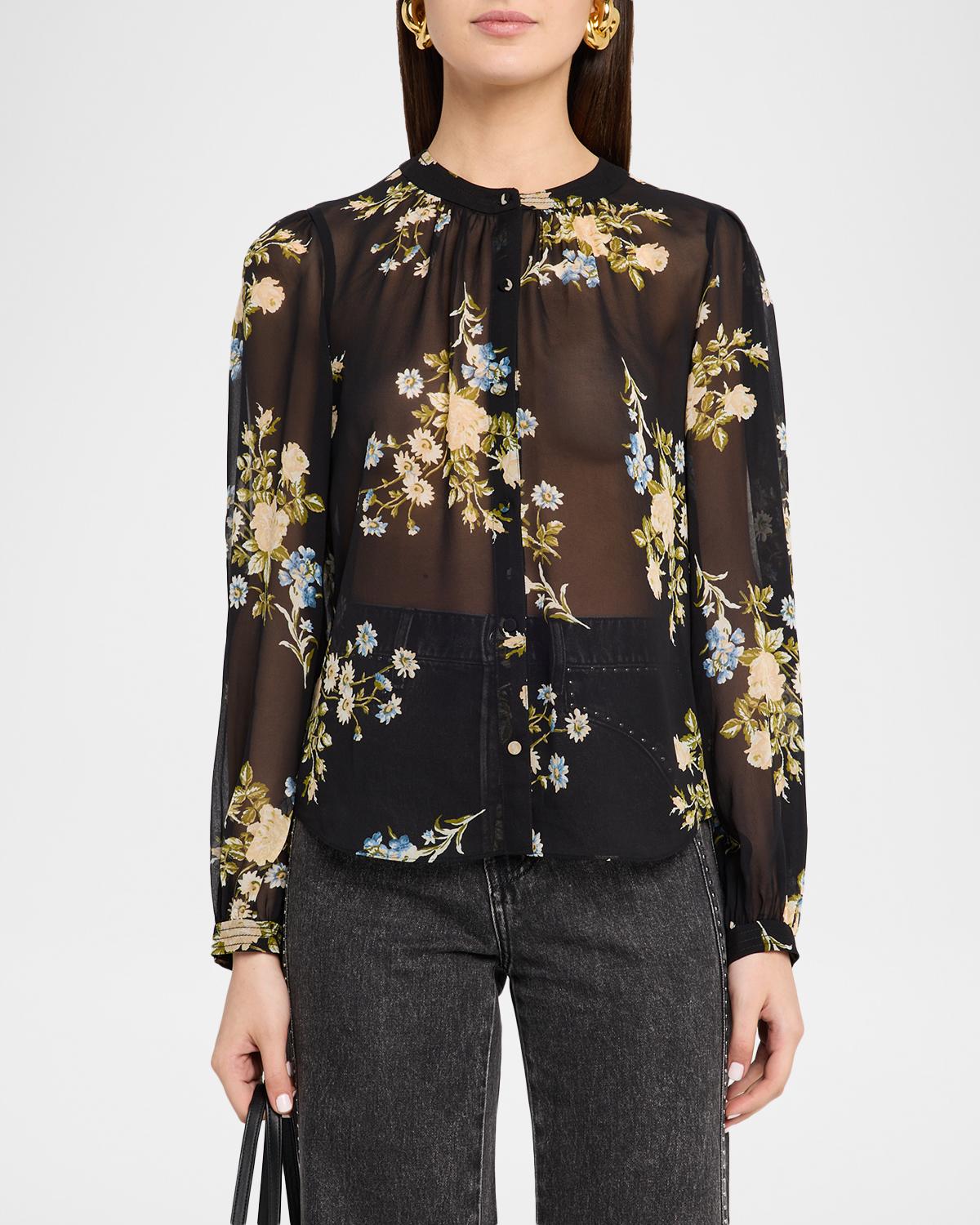 Ashlynn Floral Silk Blouse - thumbnail 4