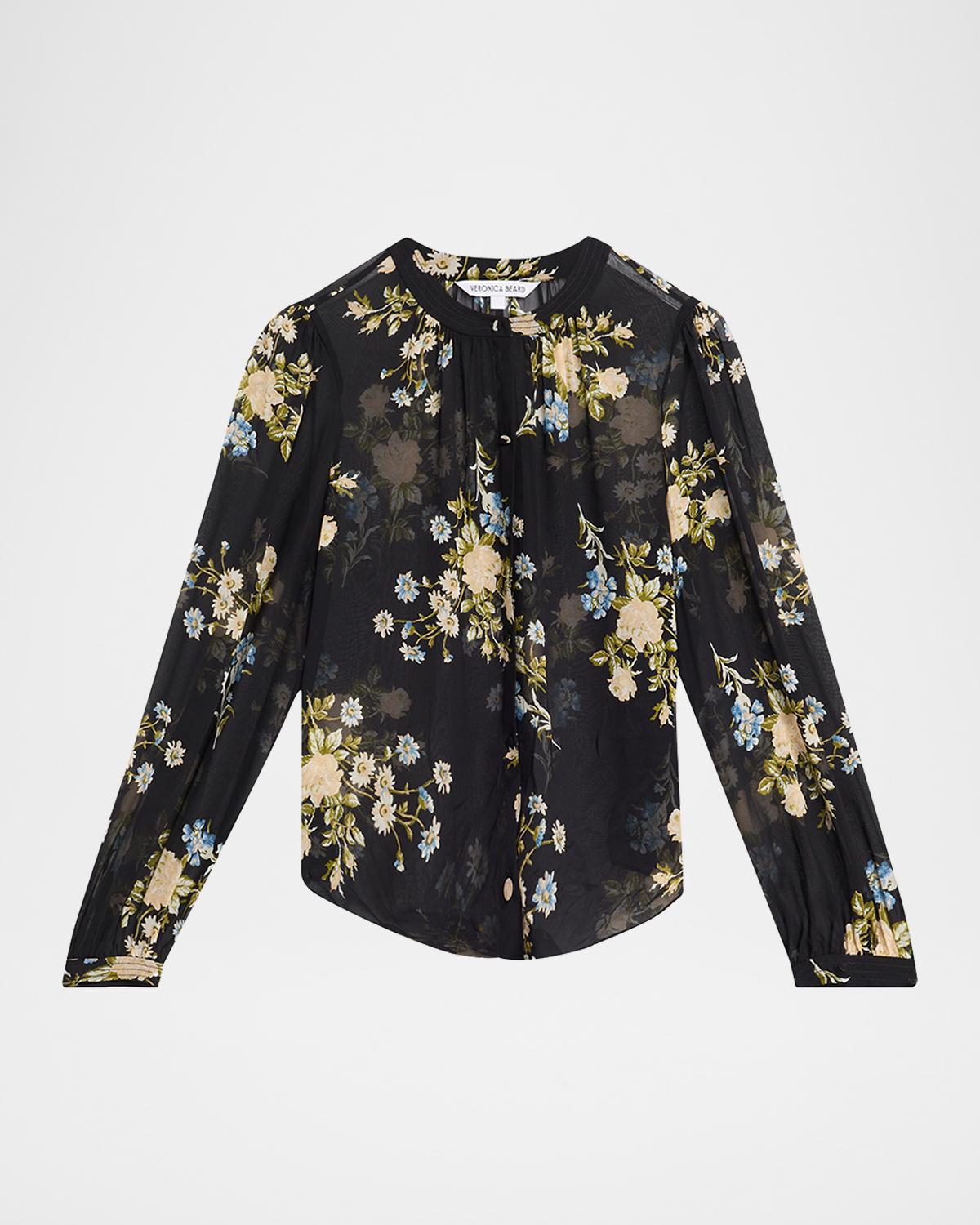 Ashlynn Floral Silk Blouse
