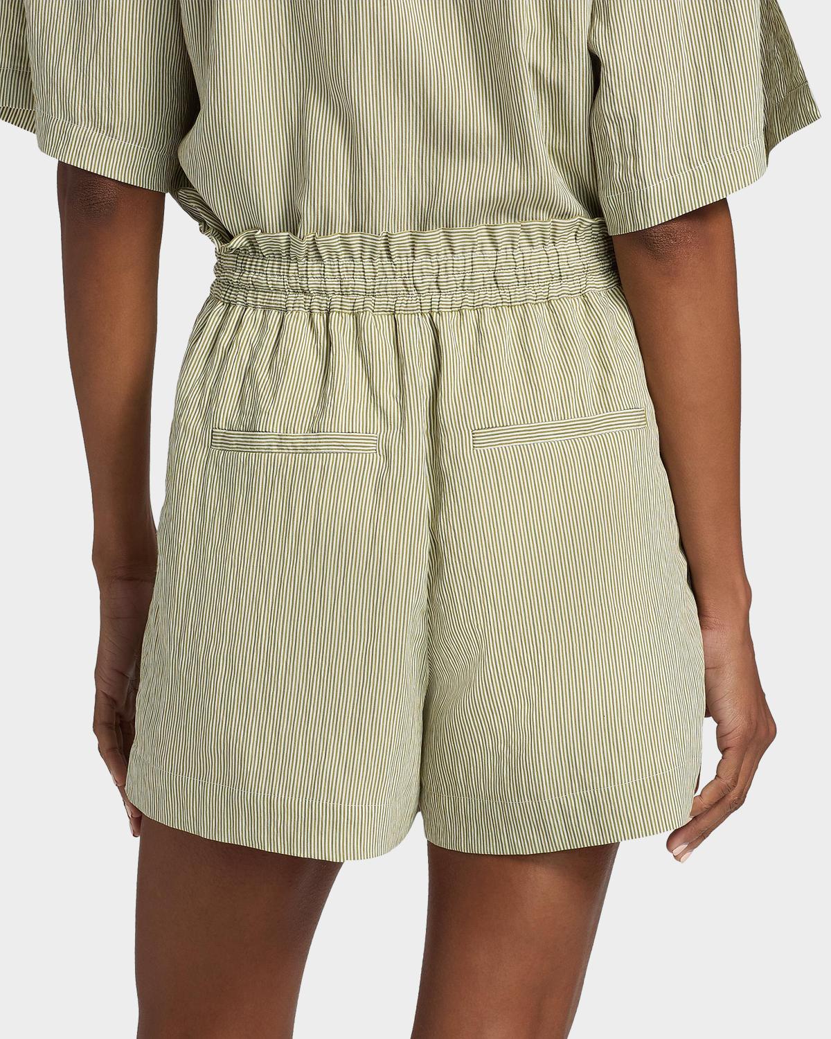 Belen Striped Shirting Shorts - thumbnail 3