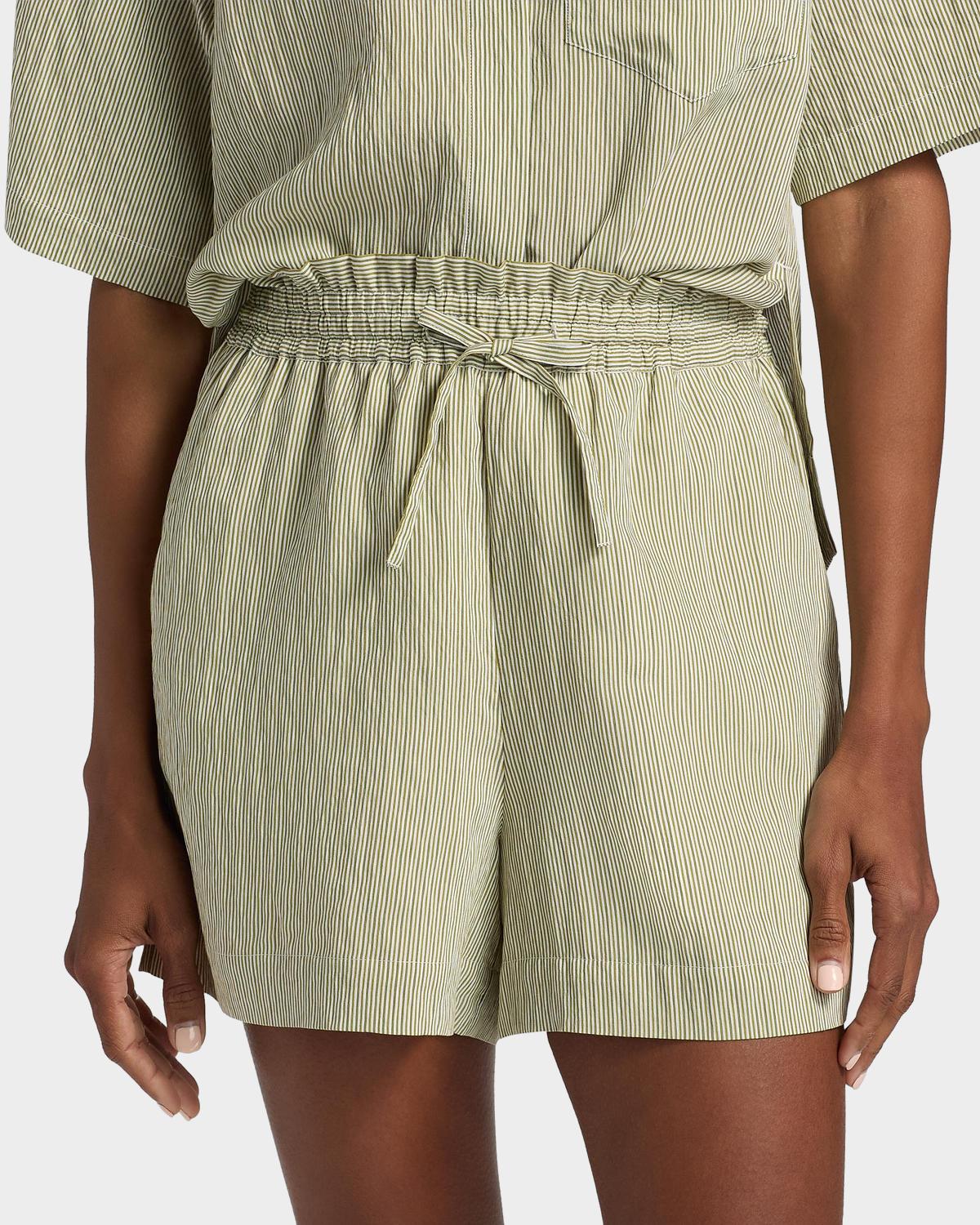 Belen Striped Shirting Shorts - thumbnail 4