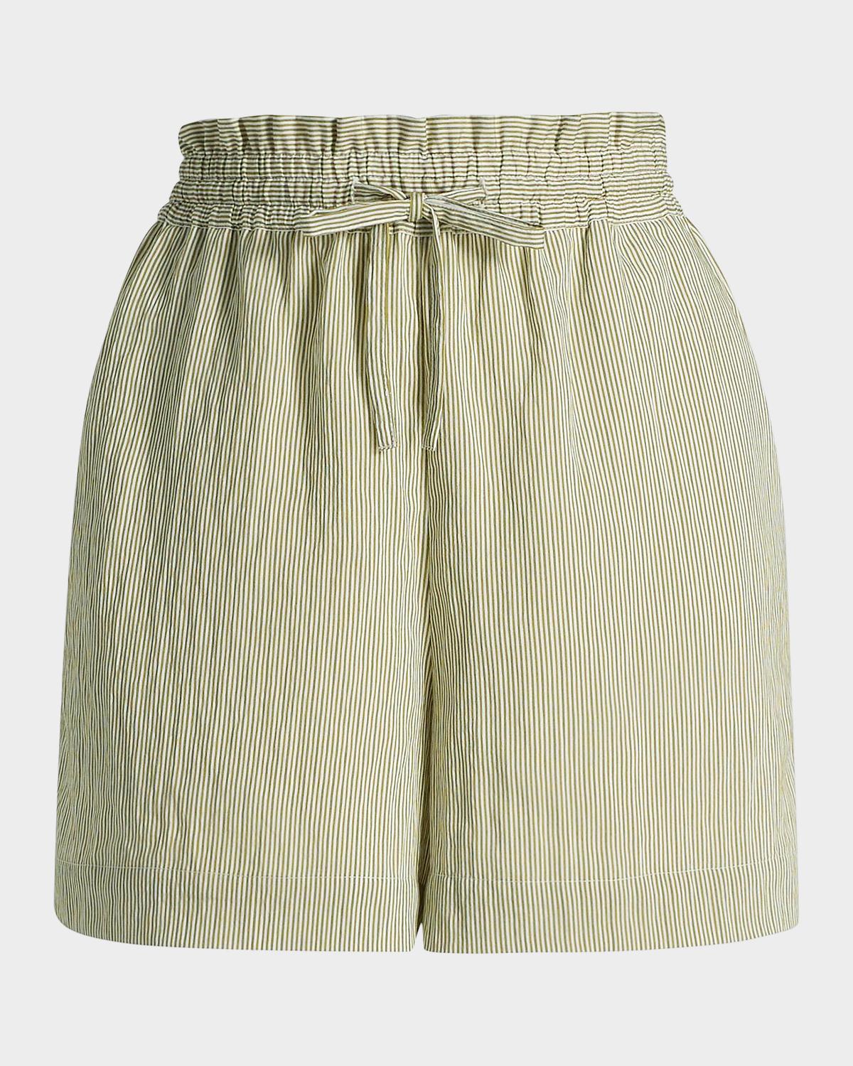 Belen Striped Shirting Shorts