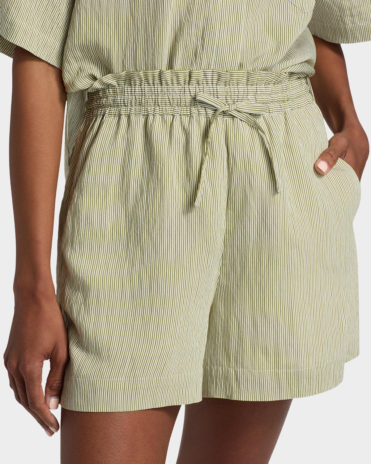 Belen Striped Shirting Shorts - thumbnail 7