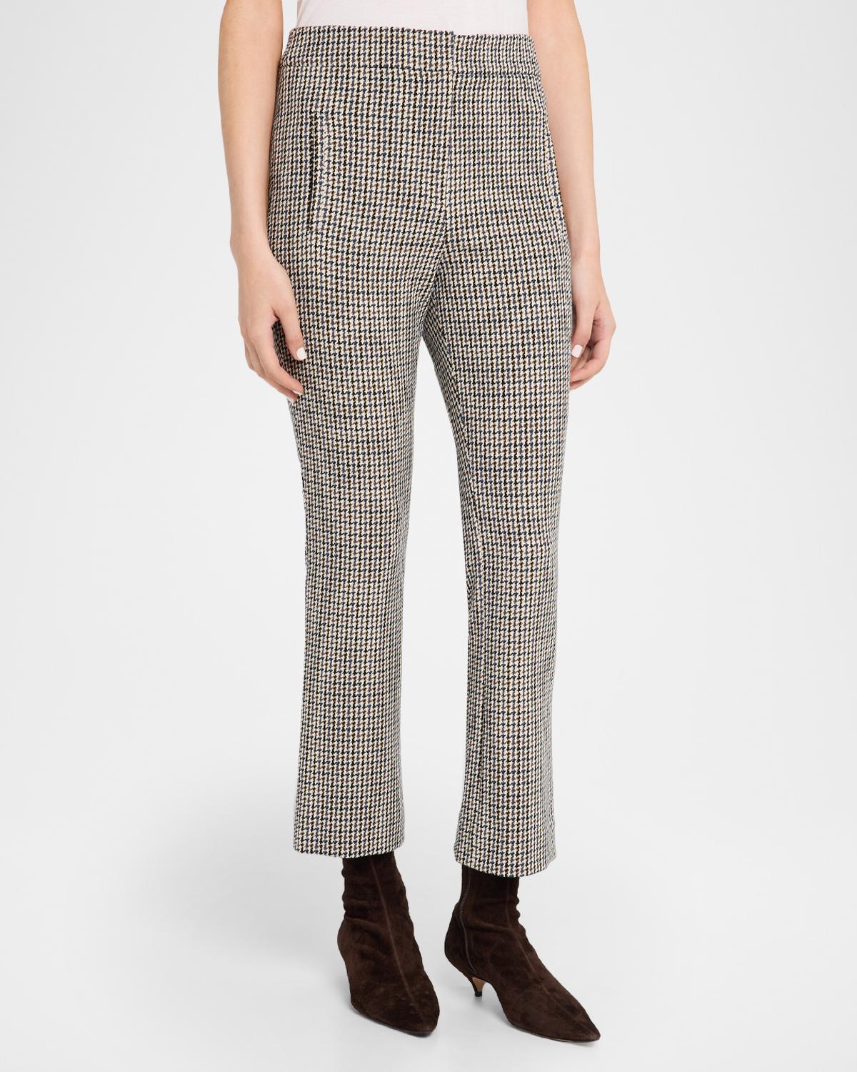 Arte Check Plaid Kick-Flare Pants - thumbnail 4