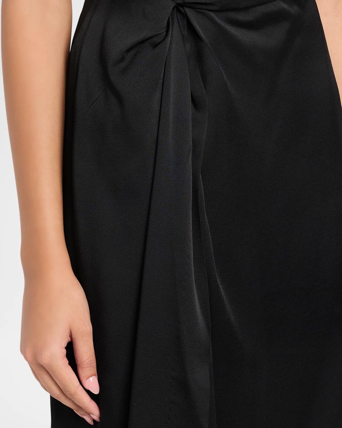 Sleeveless Sarong Halter Midi Dress - thumbnail 5