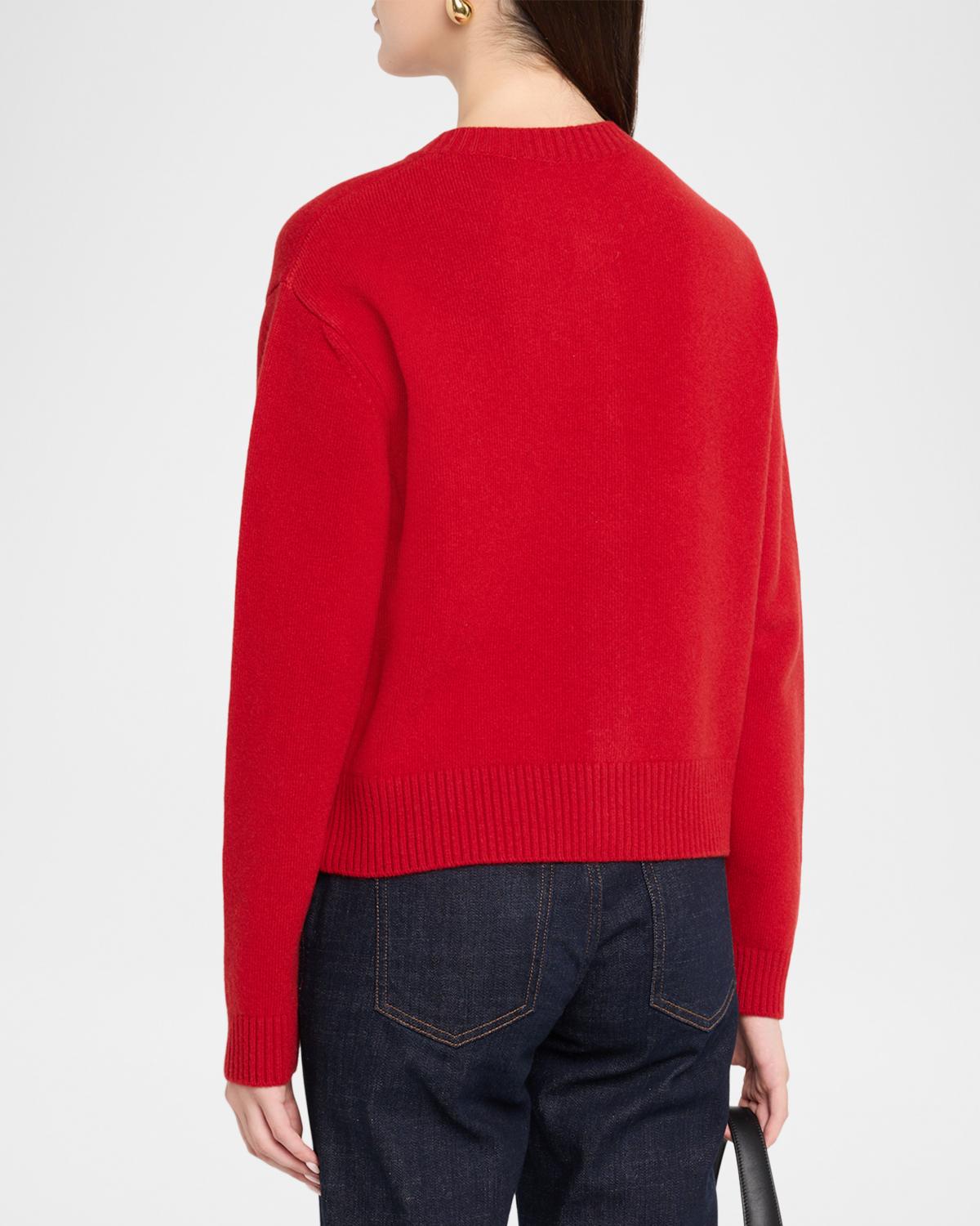 Classic Crewneck Wool Cardigan - thumbnail 3