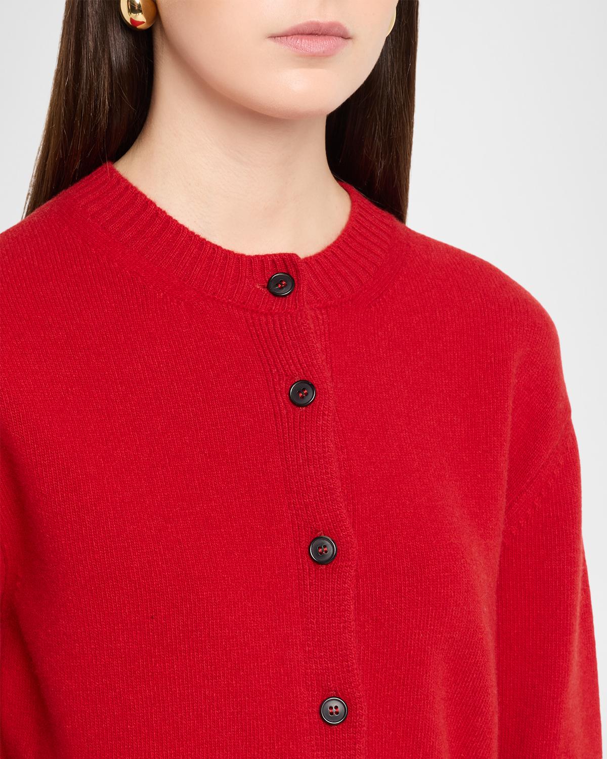 Classic Crewneck Wool Cardigan - thumbnail 5