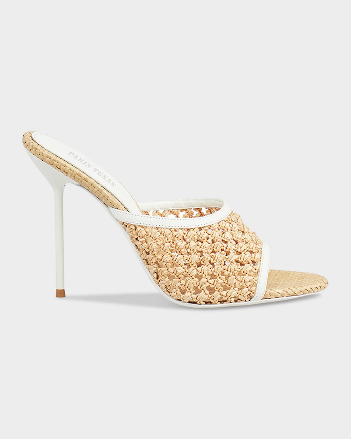 Paris Texas 105mm Lidia Woven Mule Sandals | Neiman Marcus