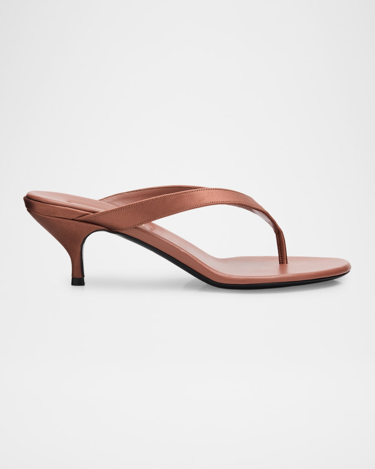 Miu Miu Satin Kitten-Heel Thong Sandals | Neiman Marcus