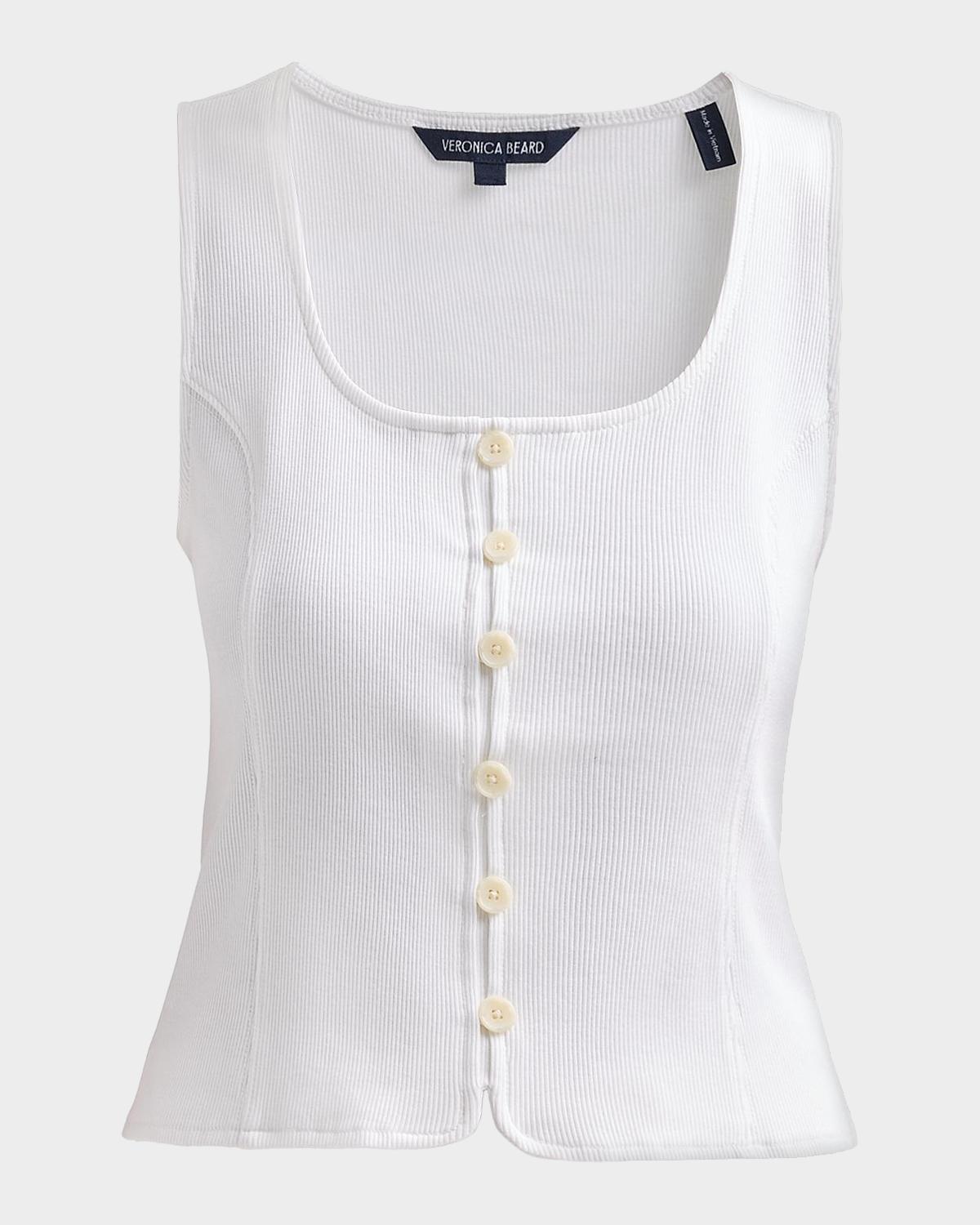 Quenby Stretch-Cotton Sleeveless Top