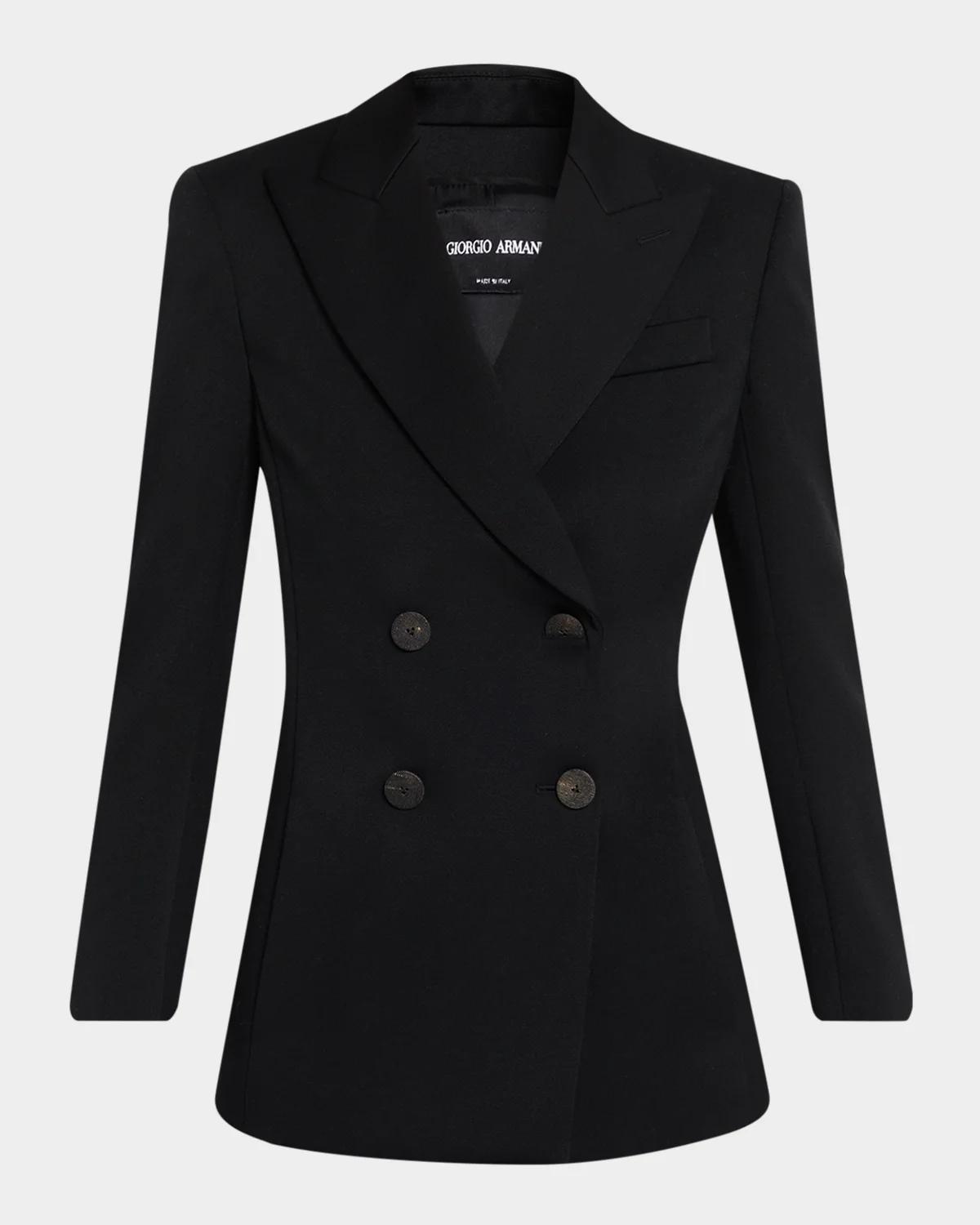 Double-Breasted Slim Wool Blazer
