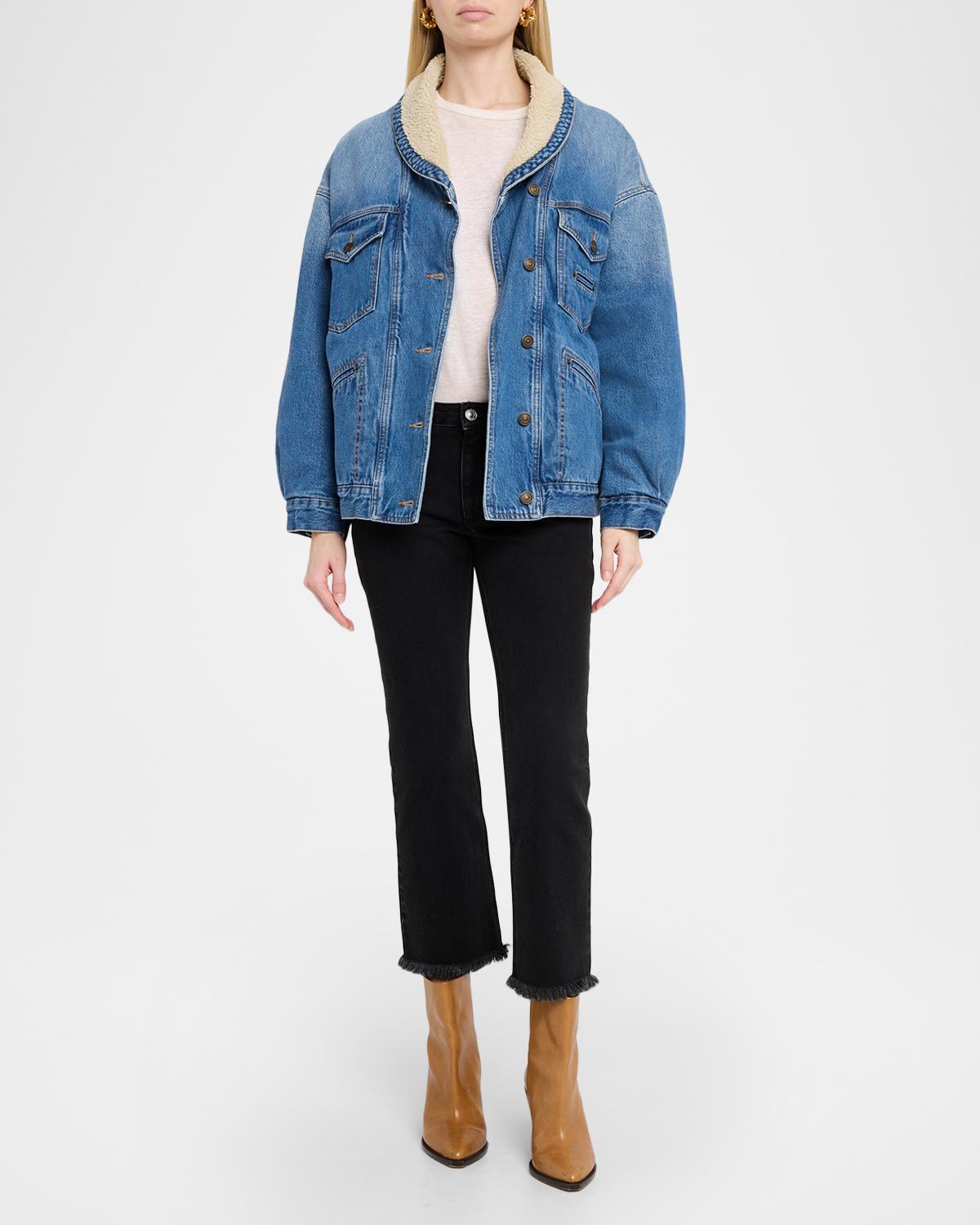 Pimia Faux-Fur Lined Denim Jacket - thumbnail 2