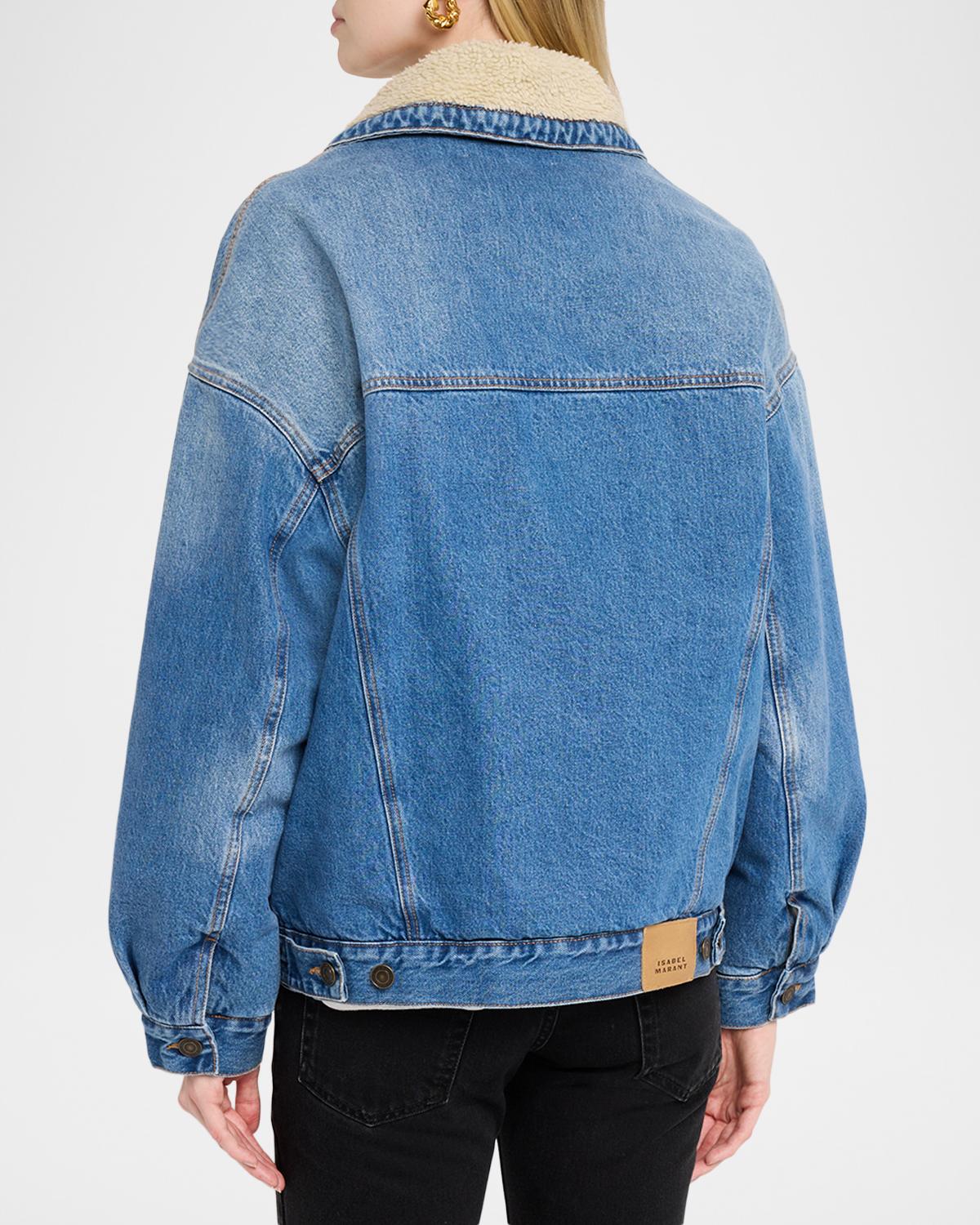 Pimia Faux-Fur Lined Denim Jacket - thumbnail 3