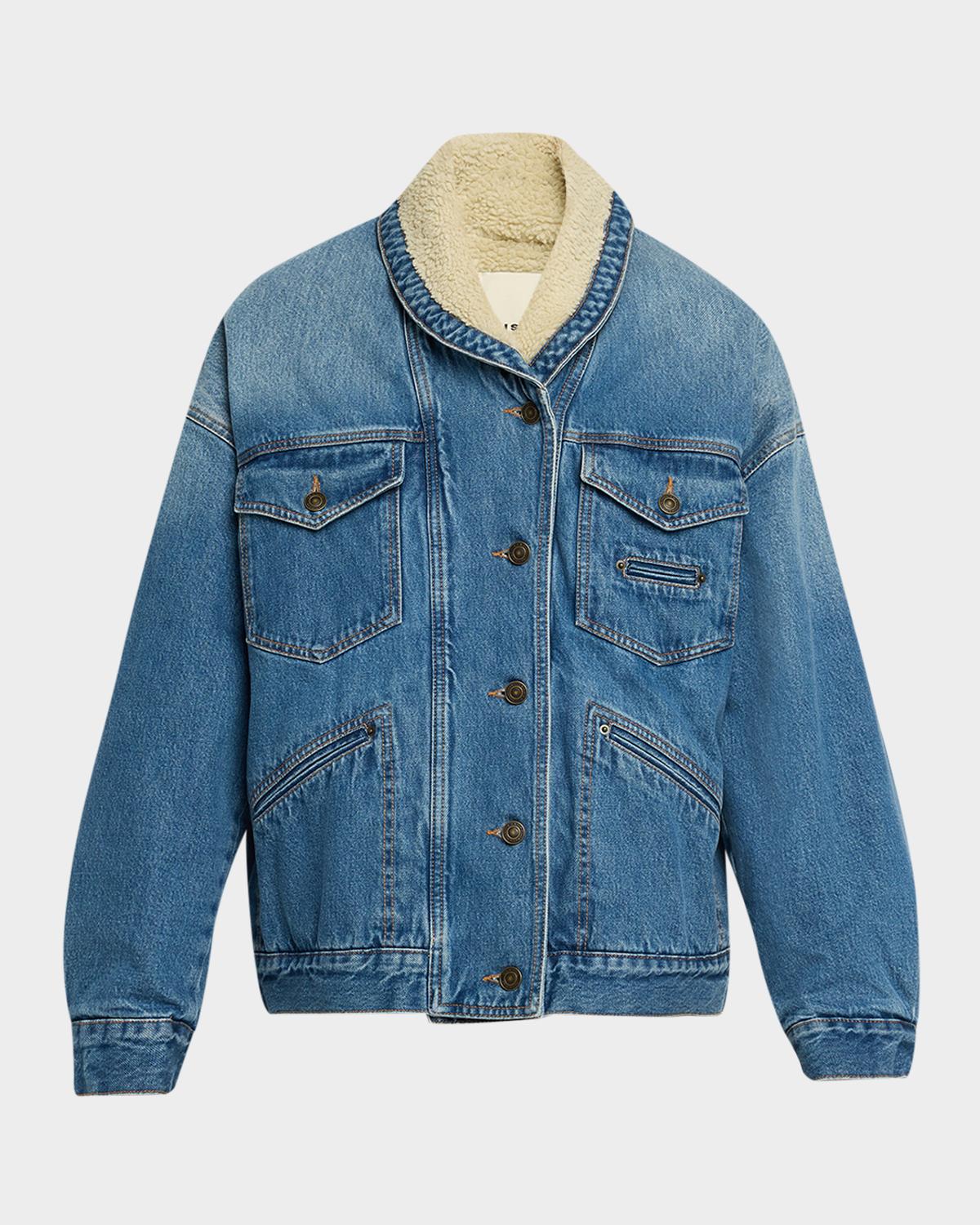 Pimia Faux-Fur Lined Denim Jacket