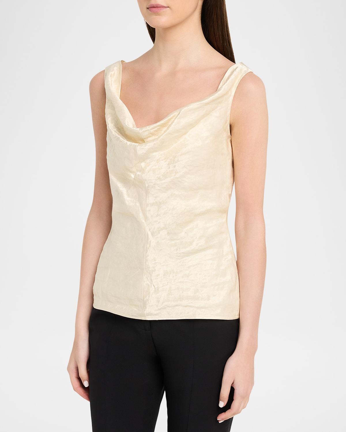 Lowe Cowl-Neck Crinkled Top - thumbnail 4