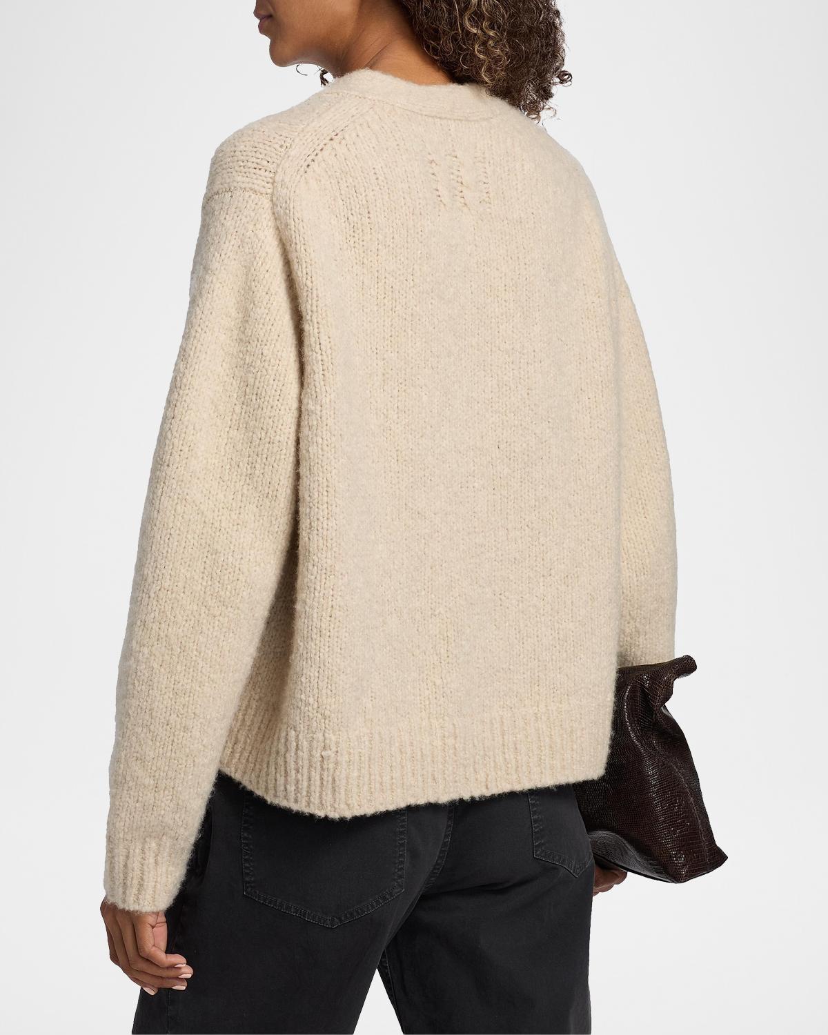 Lorana Wool-Cashmere V-Neck Cardigan - thumbnail 3