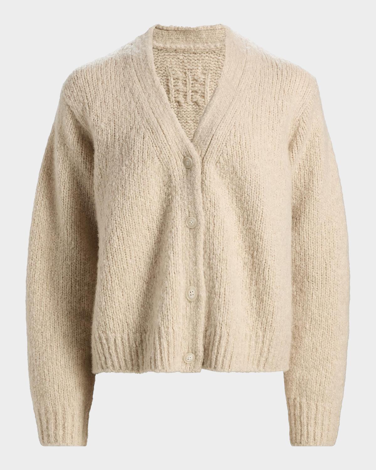 Lorana Wool-Cashmere V-Neck Cardigan