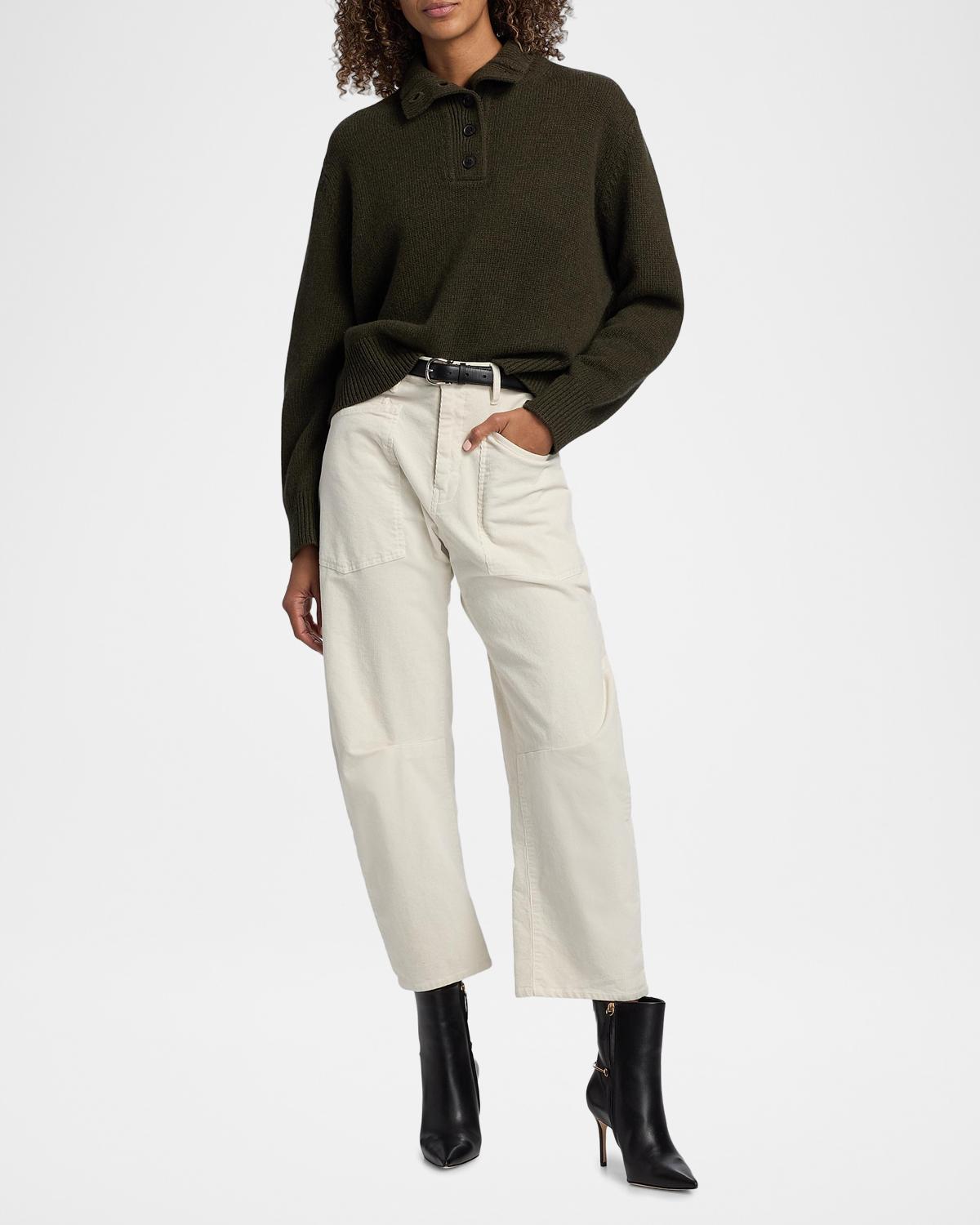 Renata Collared Wool Sweater - thumbnail 2