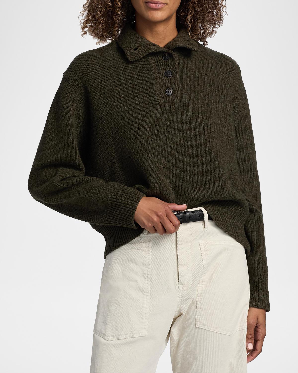 Renata Collared Wool Sweater - thumbnail 4