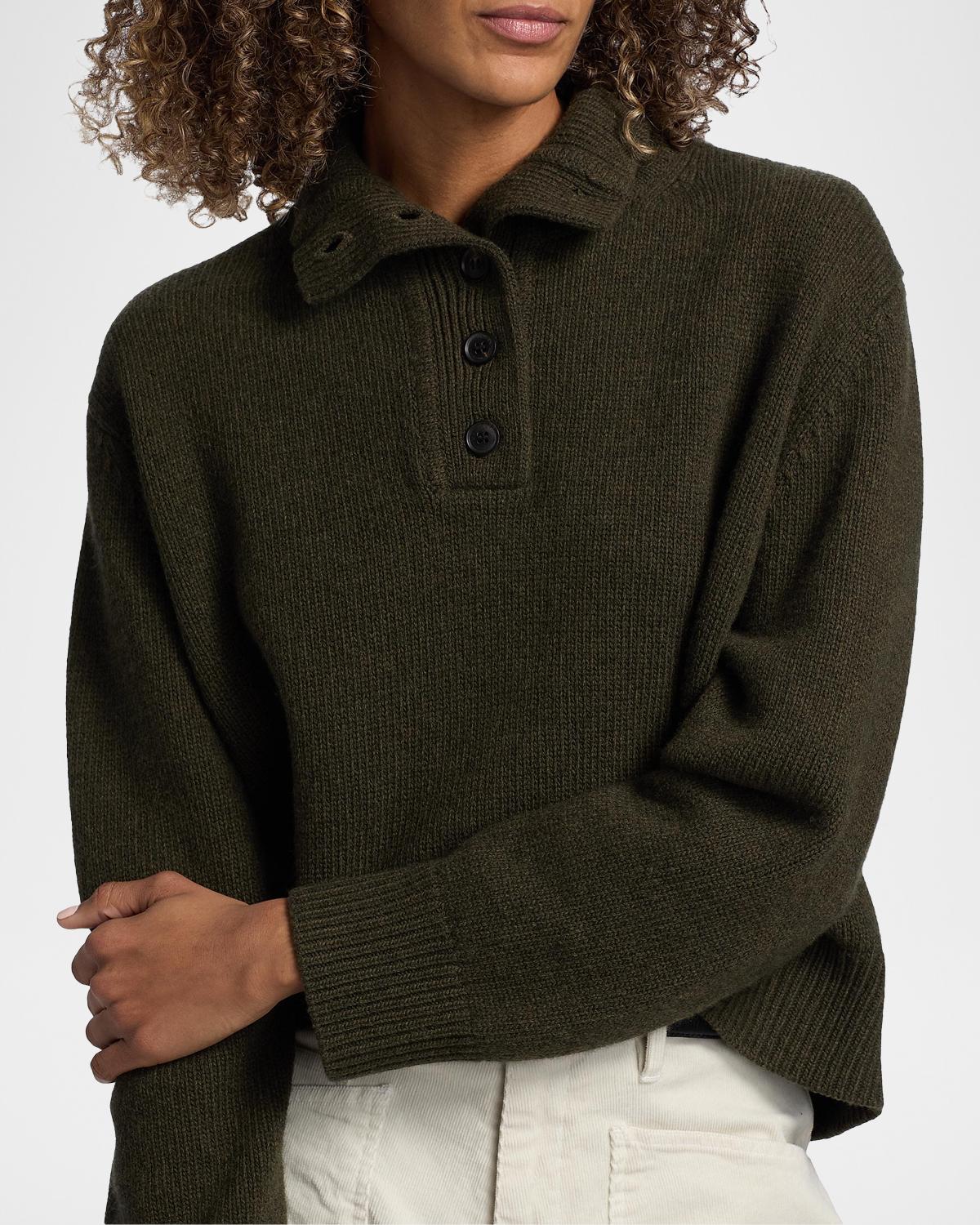 Renata Collared Wool Sweater - thumbnail 7
