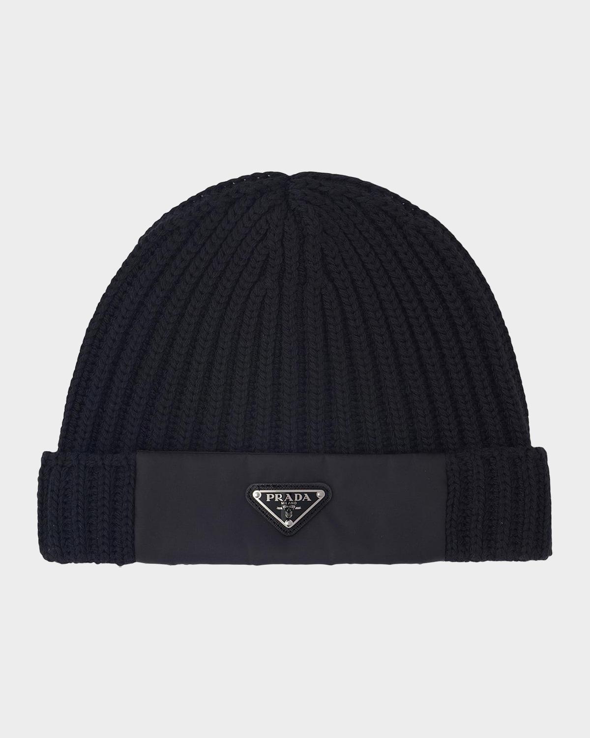 Prada Wool and Re-Nylon Beanie | Neiman Marcus