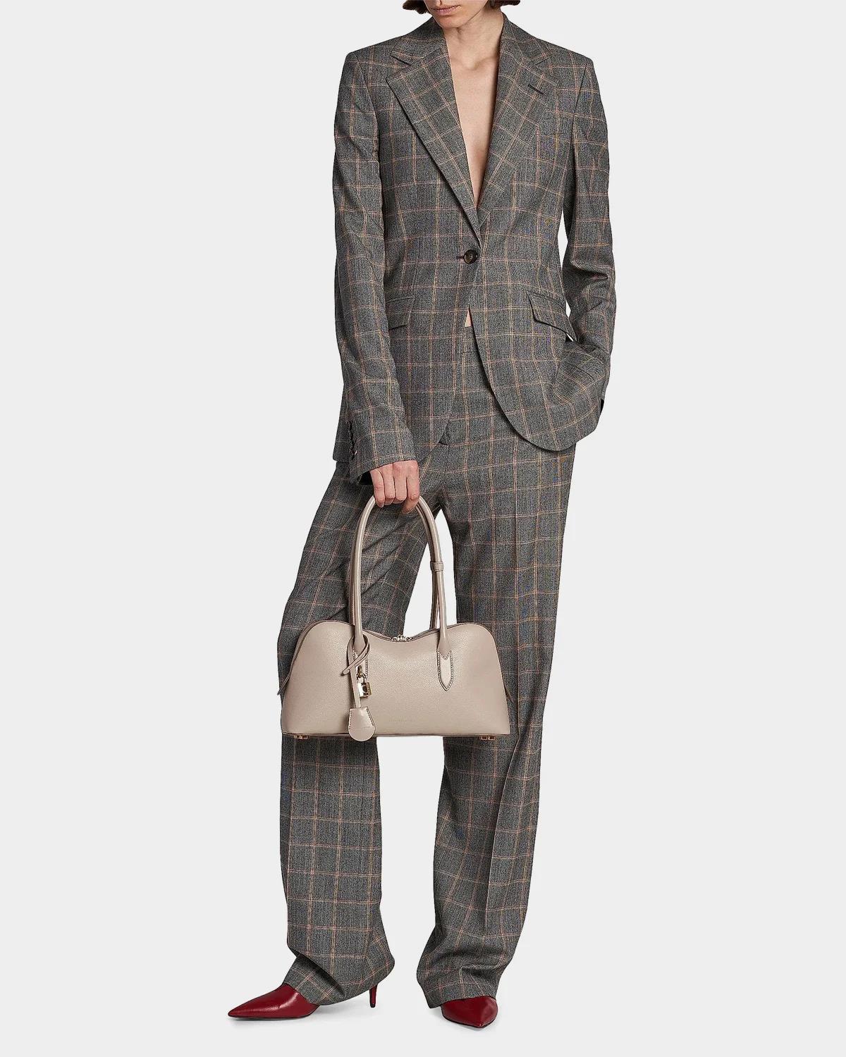 Slim Checked Single-Breasted Blazer Jacket - thumbnail 2
