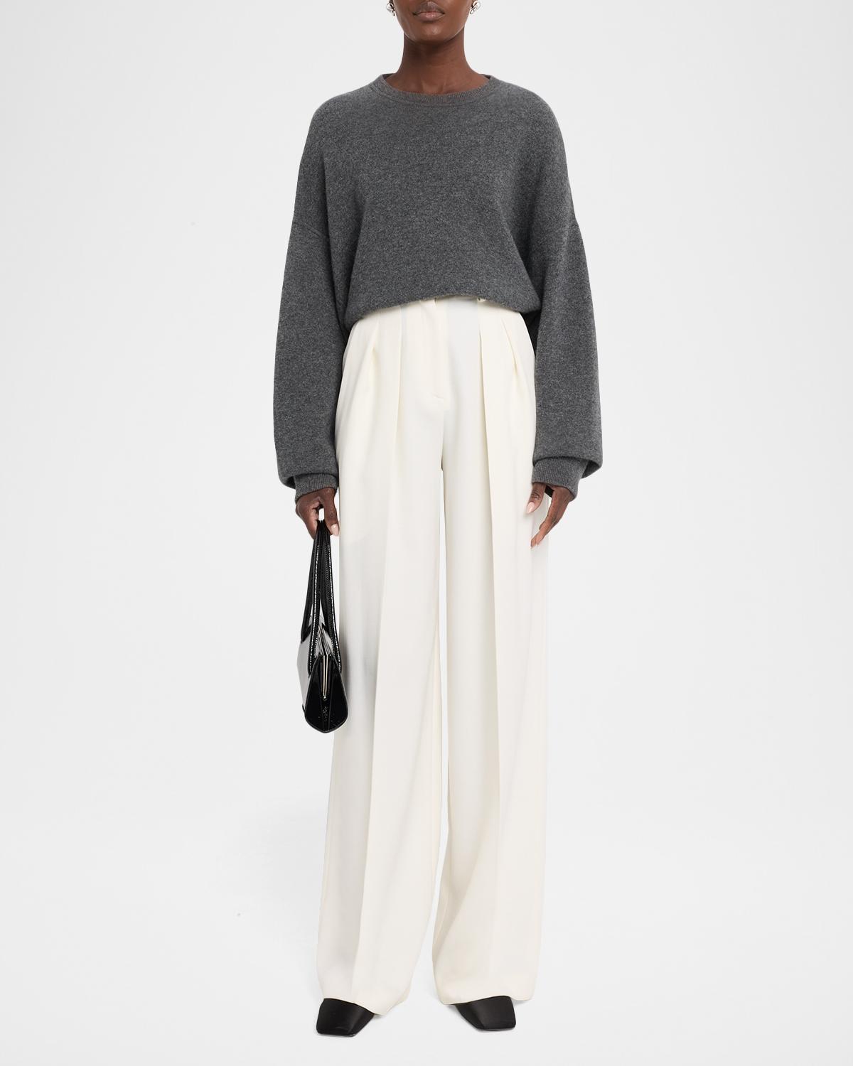 Pleated High-Rise Wool Pants - thumbnail 2