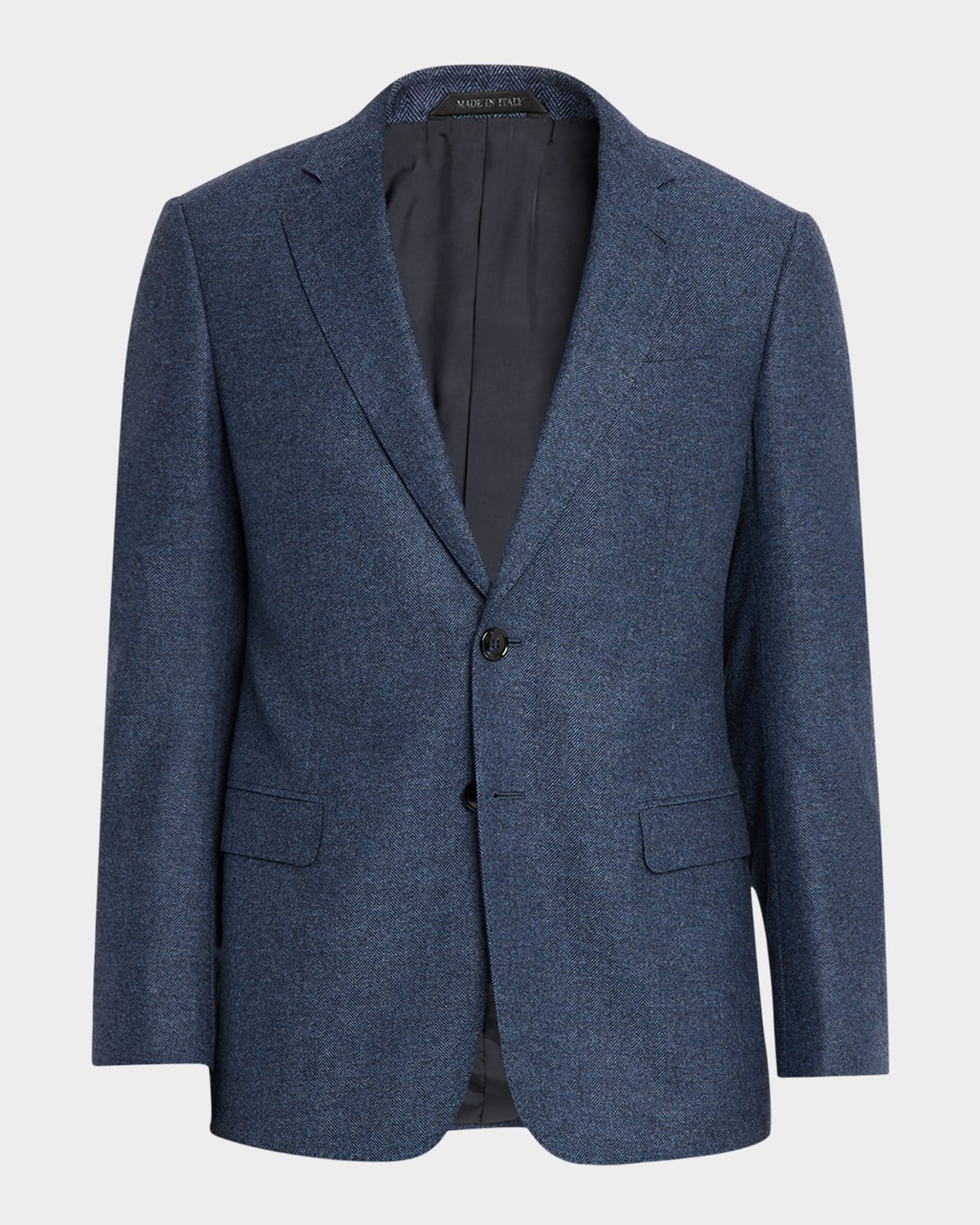GIORGIO ARMANI × Neiman Marcus 別注ロングロート Giorgio Armani Men's Soft Line Chevron Single-Breasted Sport Coat