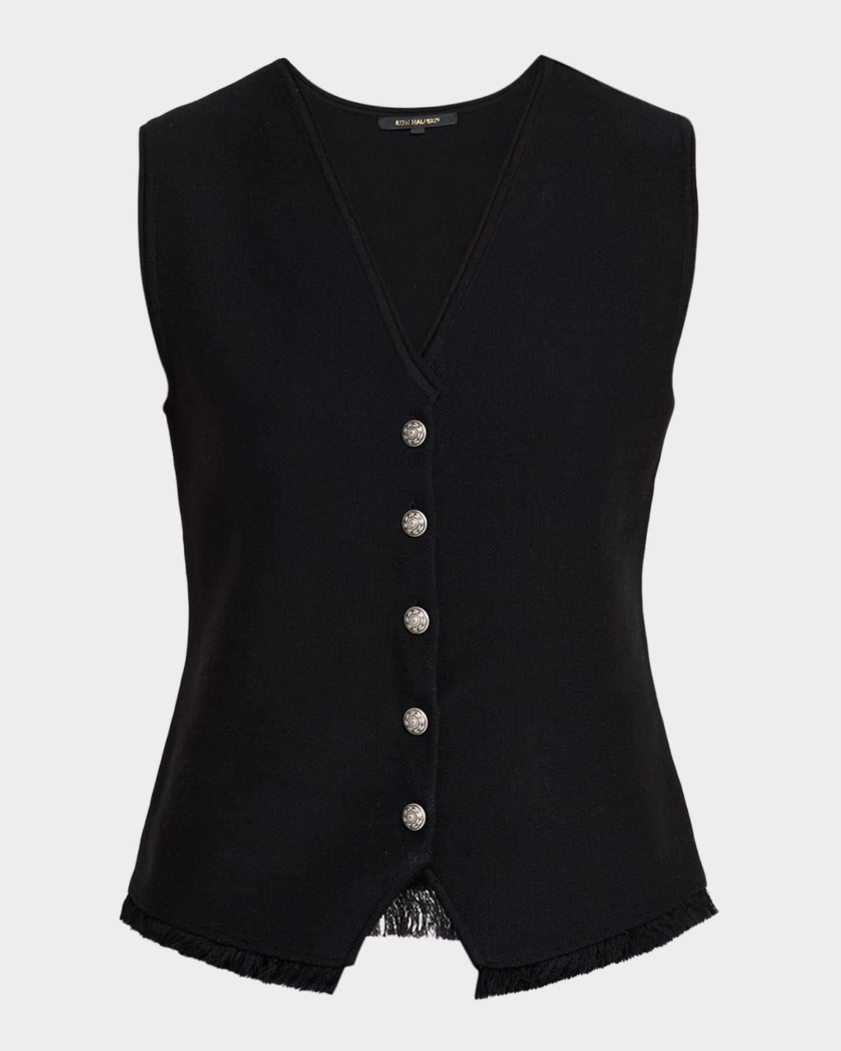 Kobi Halperin Anya Fringe-Hem Knit Vest | Neiman Marcus