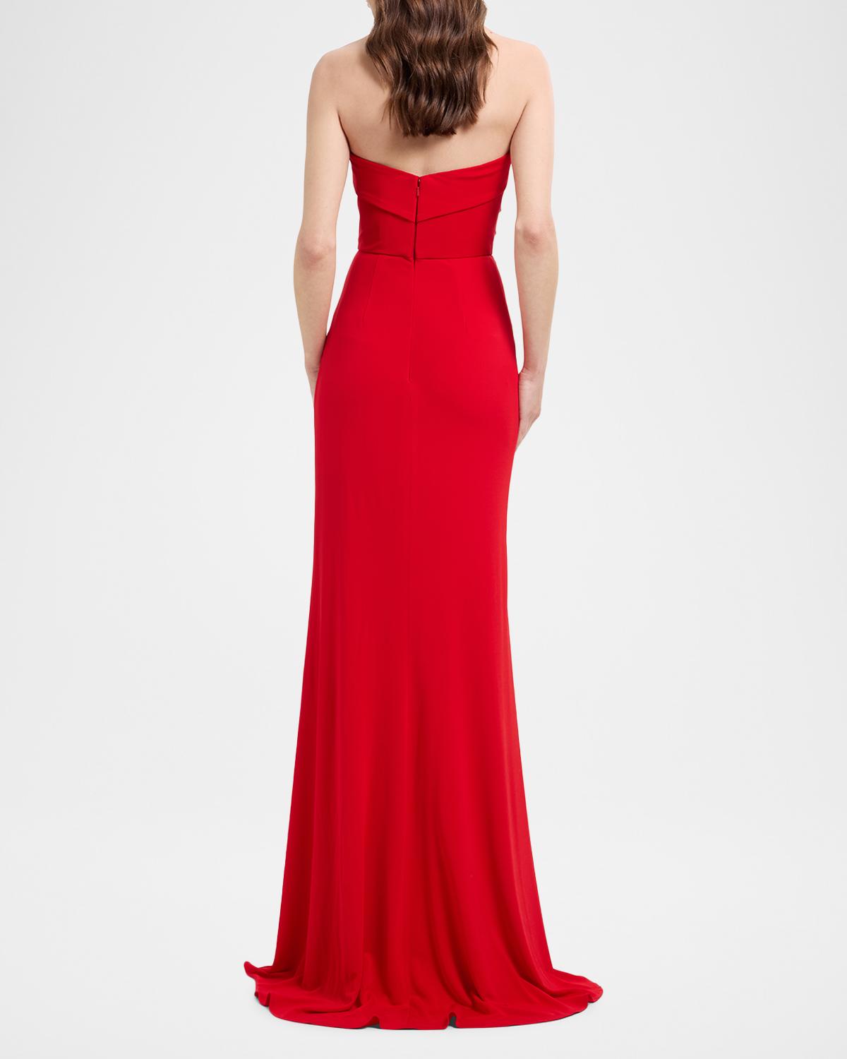 Strapless Draped Trumpet Gown - thumbnail 3