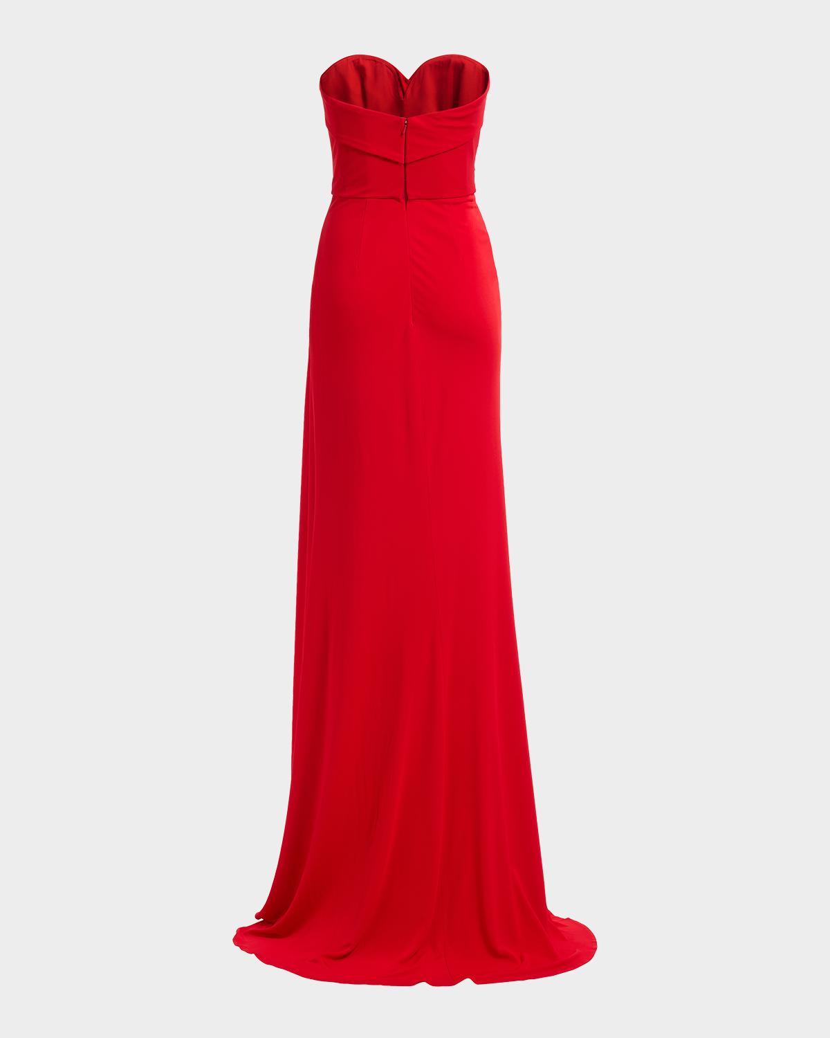 Strapless Draped Trumpet Gown - thumbnail 4