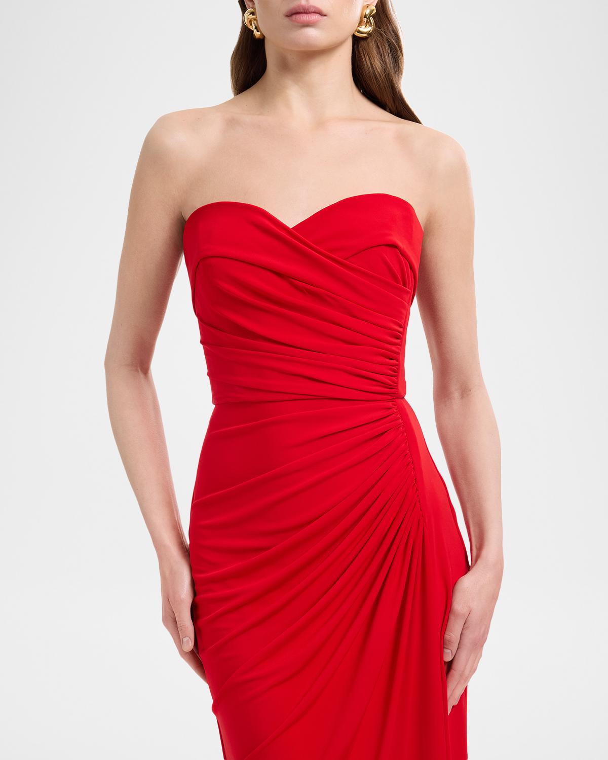 Strapless Draped Trumpet Gown - thumbnail 5