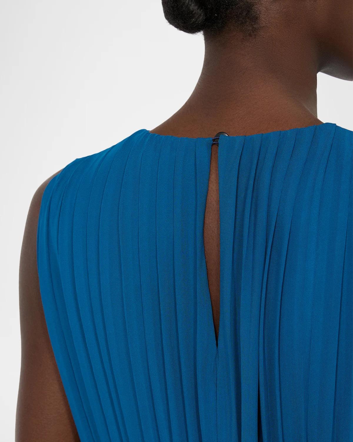 Sleeveless Pleated Jersey Midi Dress - thumbnail 5