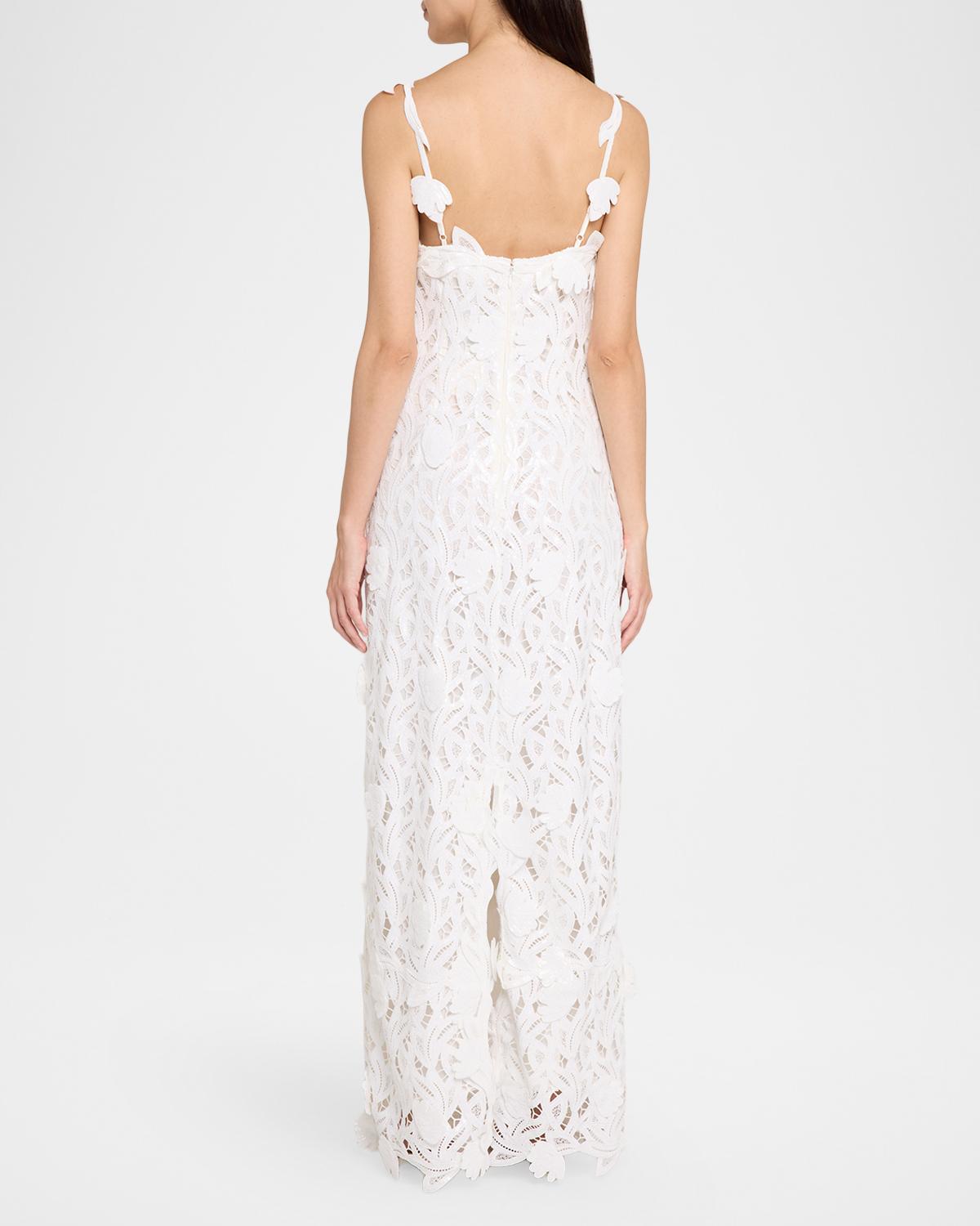 Marenna Sequin Floral Lace Column Gown - thumbnail 3