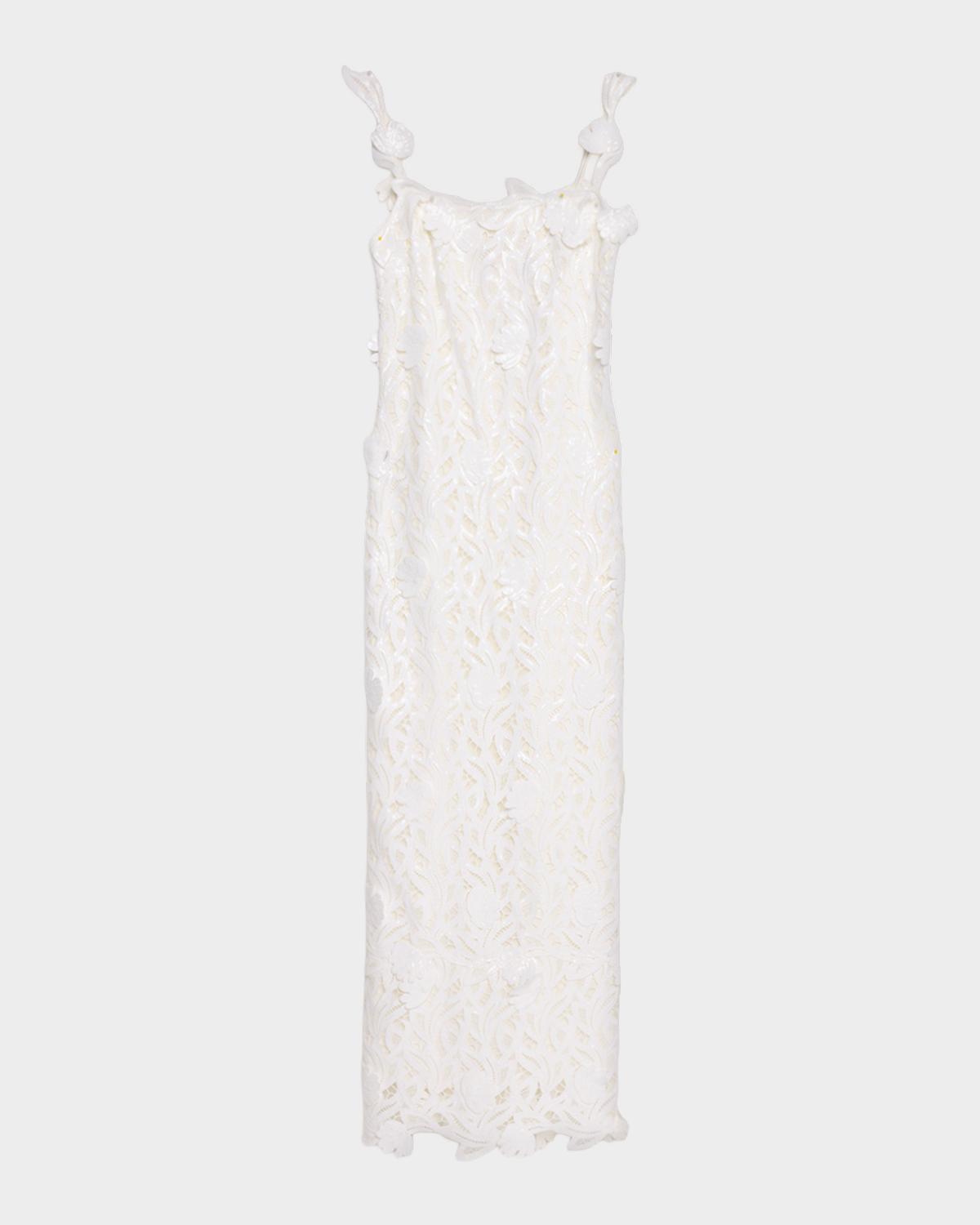 Marenna Sequin Floral Lace Column Gown