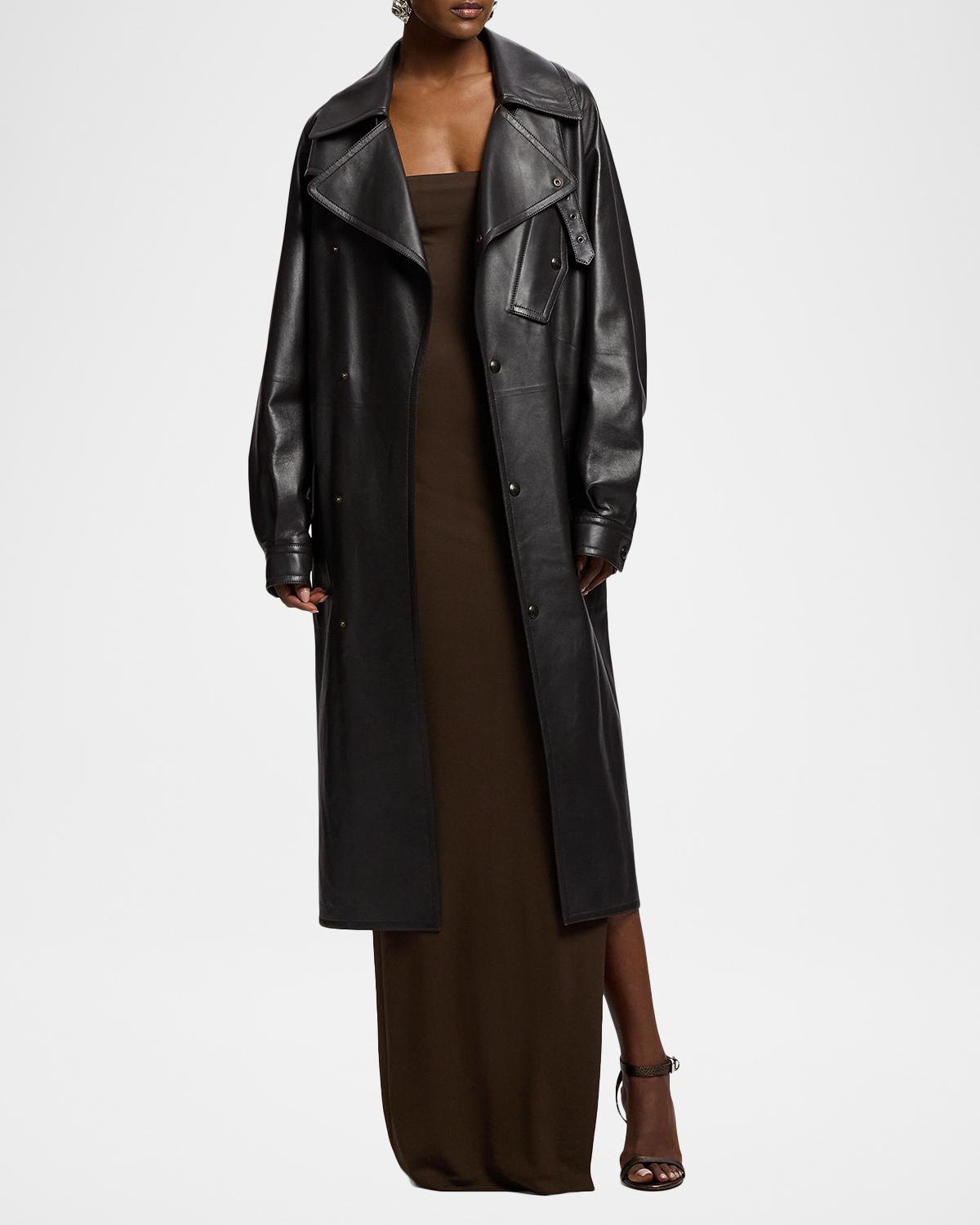 Bailey Lambskin Trench Coat - thumbnail 4