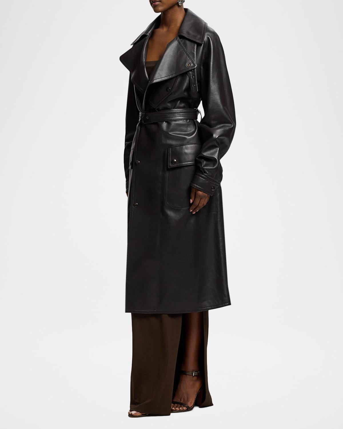 Bailey Lambskin Trench Coat - thumbnail 5