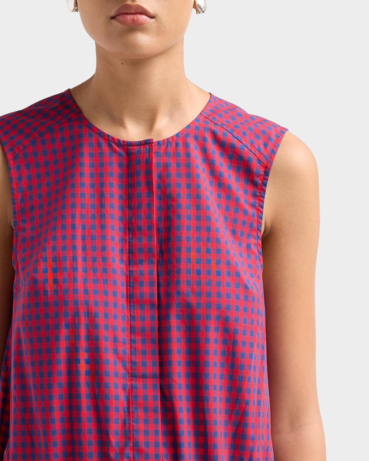 Gingham Cotton-Blend Top - thumbnail 5