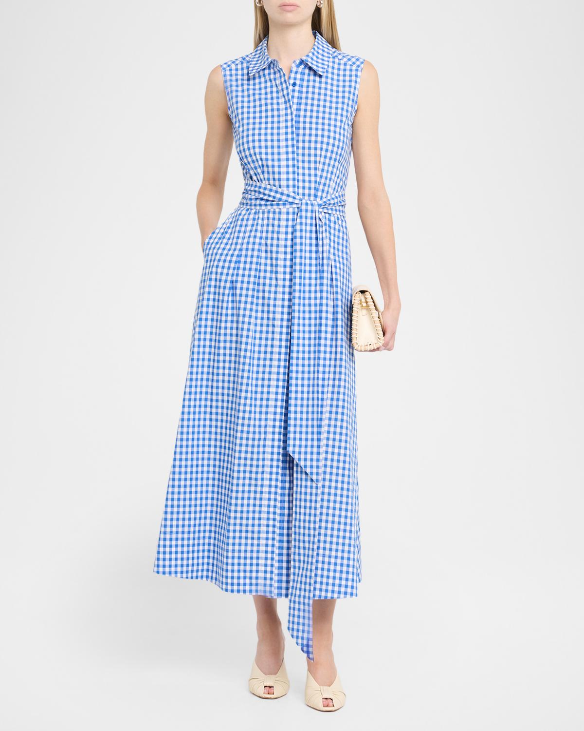 Genny Gingham Belted Midi Shirtdress - thumbnail 2