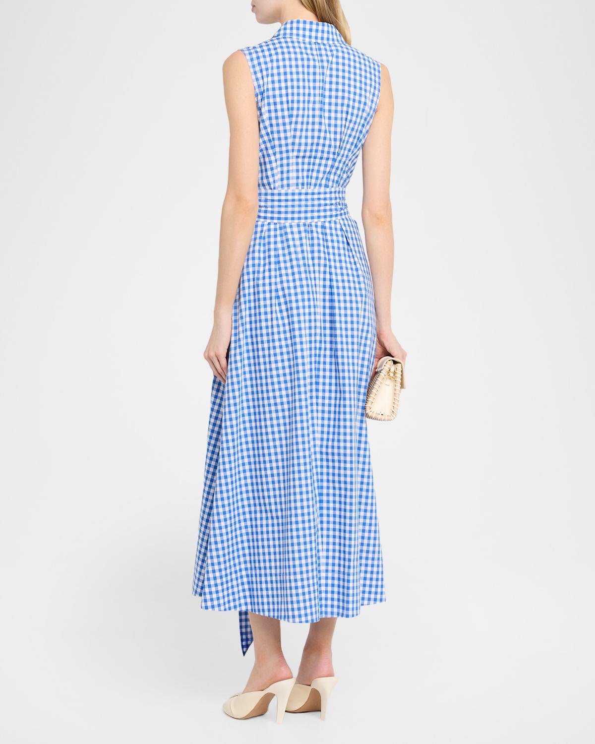 Genny Gingham Belted Midi Shirtdress - thumbnail 3