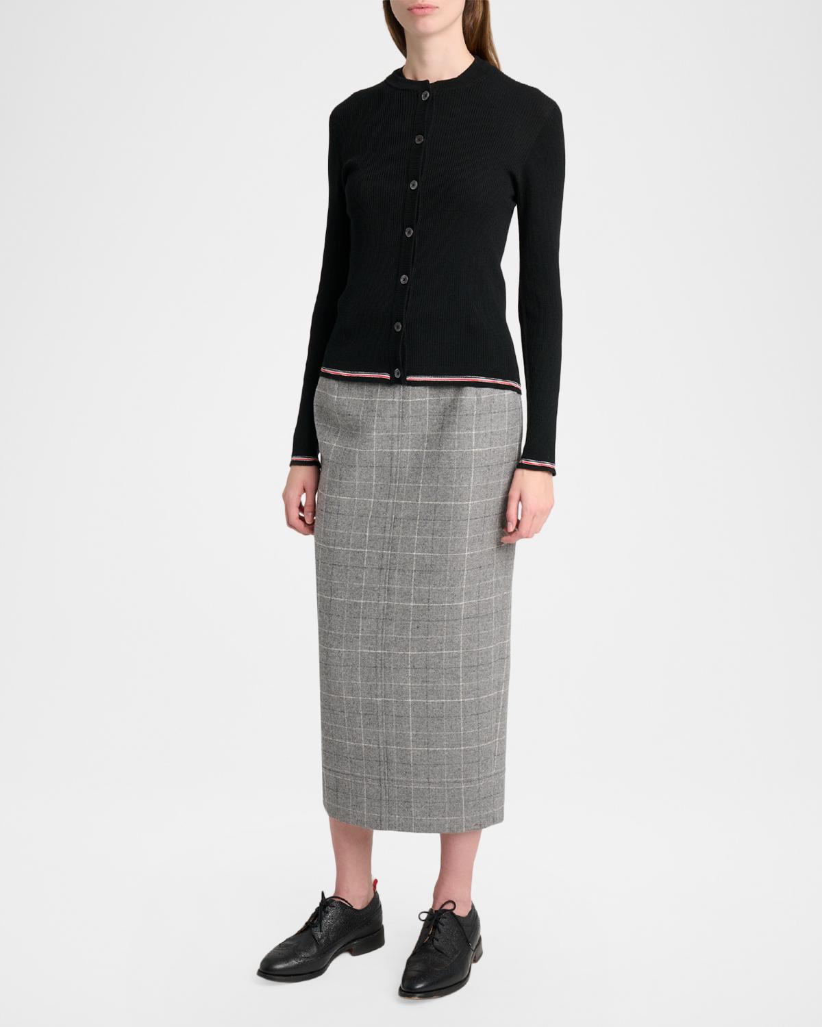 Rib-Knit Wool Cardigan - thumbnail 2